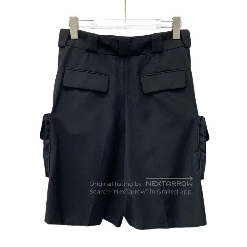 Prada Prada Black triangle wool workwear casual shorts Size 25" / US 0 / IT 36 - 2 Thumbnail