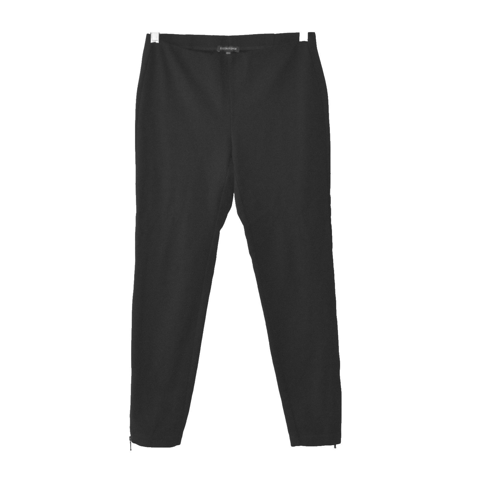 Eileen Fisher EILEEN FISHER Black Pull-On Ankle Zip Pants Size XS Size 28" / US 6 / IT 42 - 1 Thumbnail