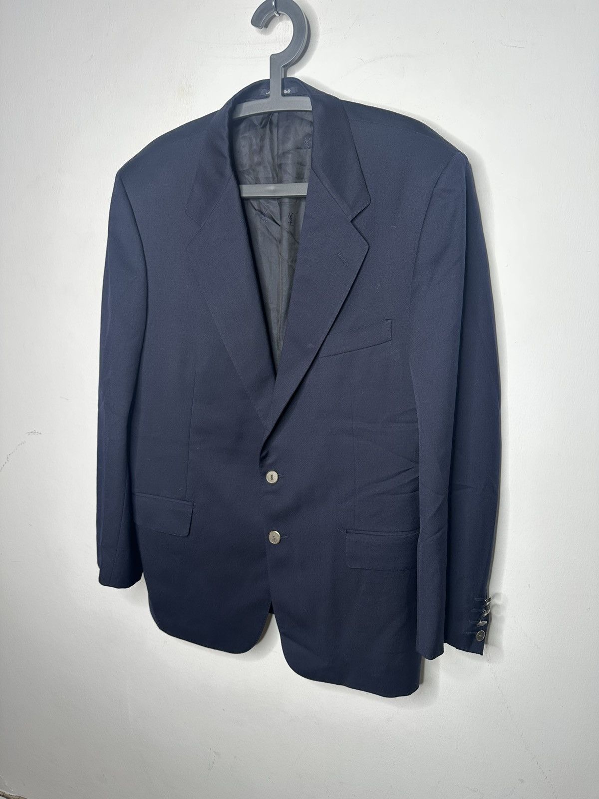 Yves Saint Laurent Yves Saint Laurent Metal Buttons Blue Blazer Size 42R - 8 Thumbnail