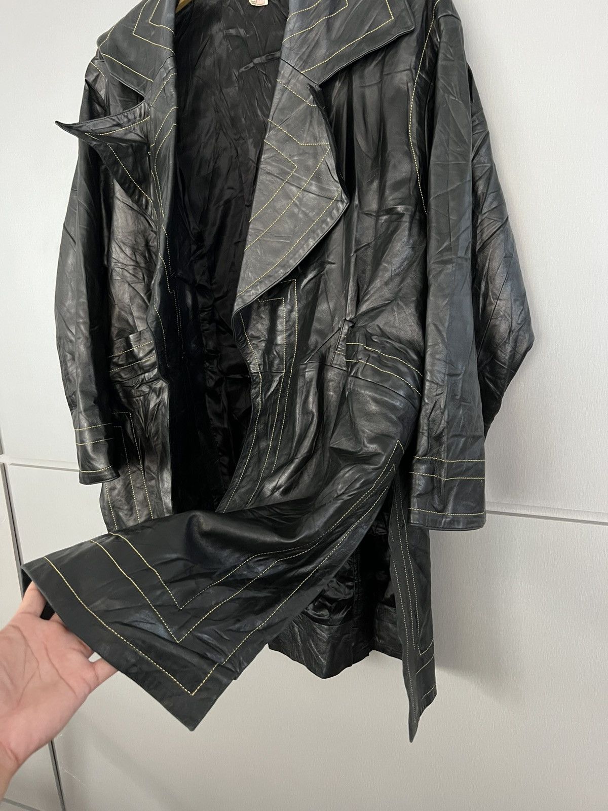 Yves Saint Laurent YSL Rive Gauche by Hedi Slimane Stitched Leather jacket Size US XL / EU 56 / 4 - 5 Thumbnail