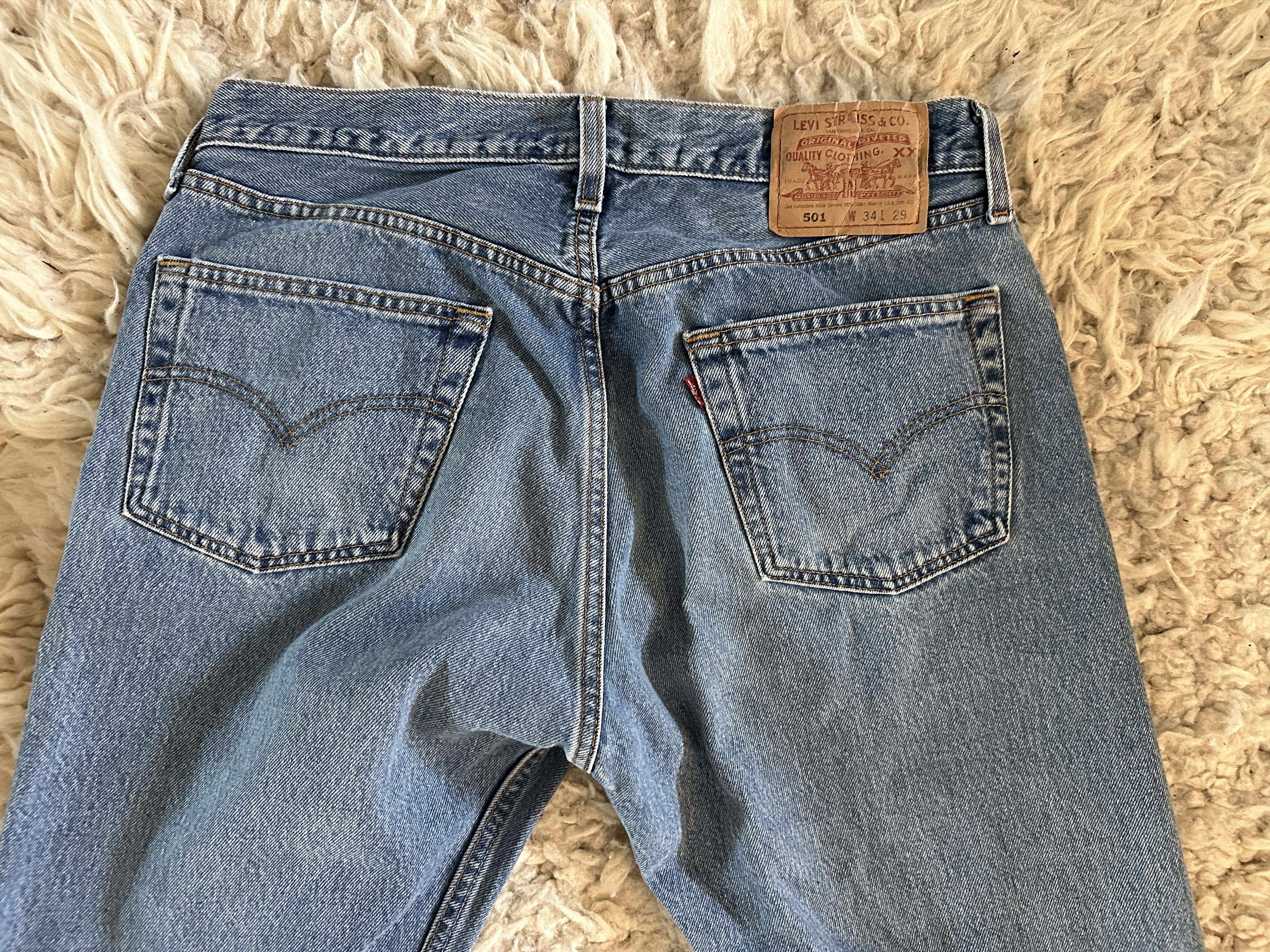 Levi's Vintage Clothing 1999 Levi’s 501 USA Made W34 L29 - Deadstock Vintage Denim Size US 34 / EU 50 - 3 Thumbnail