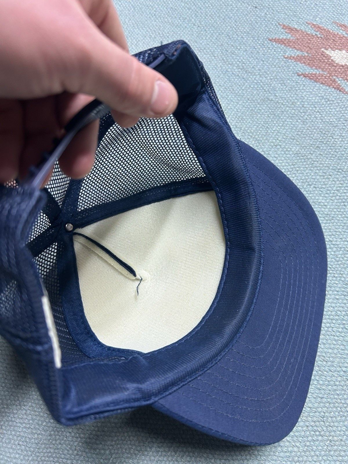Vintage Vtg trucker hat mesh automatic screw machine ASM blue snap Size ONE SIZE - 6 Thumbnail