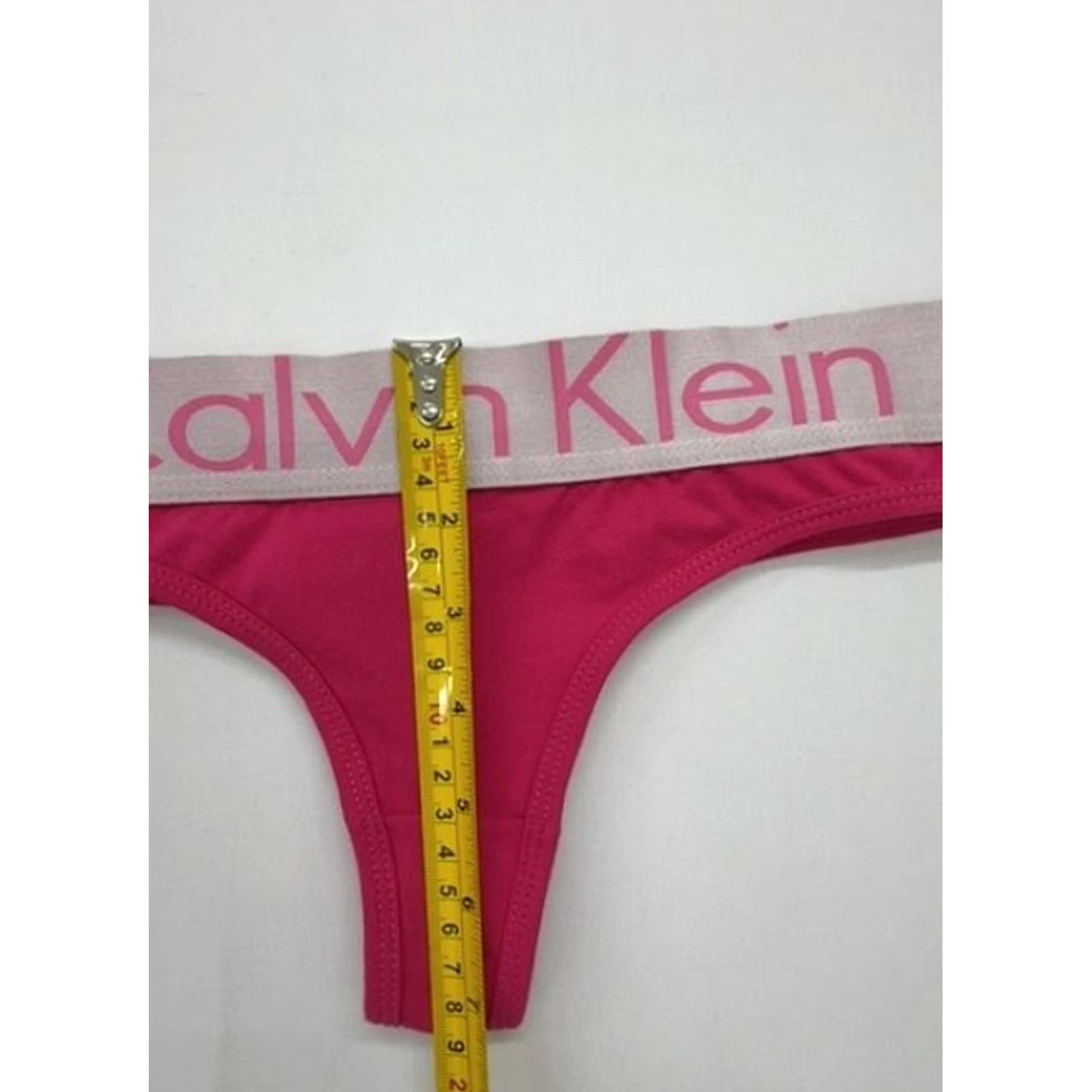 Calvin Klein Calvin Klein Unisex Pink Thong Swim Bottom XL Logo Waistband Used Size 40" / US 18 - 6 Thumbnail