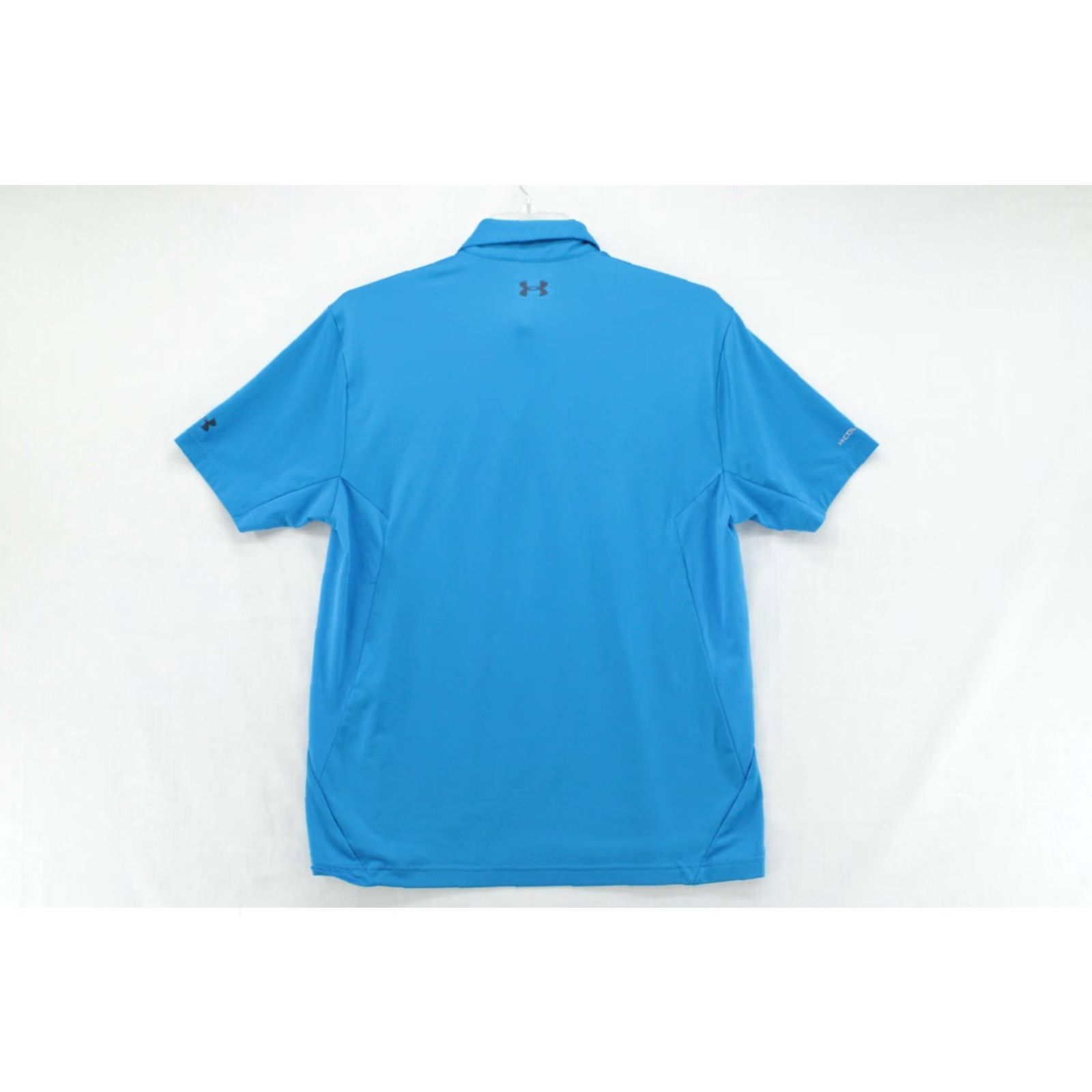 Under Armour VINTAGE Under Armour Golf Polo Mens Large Blue Striped HeatGear ColdBlack Athletic Shirt Size US L / EU 52-54 / 3 - 7 Thumbnail