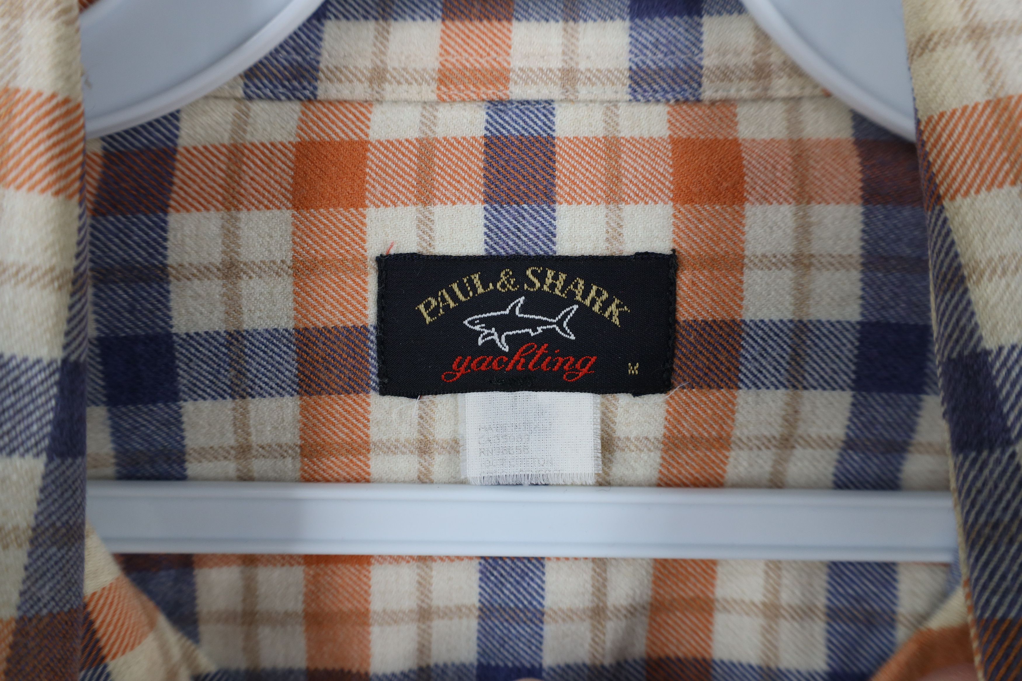 Paul & Shark × Vintage Paul & Shark Yachting Plaid Flannel Button Down Shirt Size US M / EU 48-50 / 2 - 8 Thumbnail