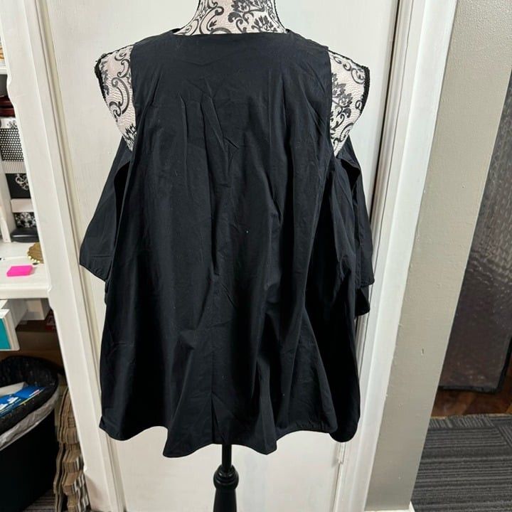 Hache Hache black tie front paneled side shirt business casual. Size XS / US 0-2 / IT 36-38 - 6 Thumbnail