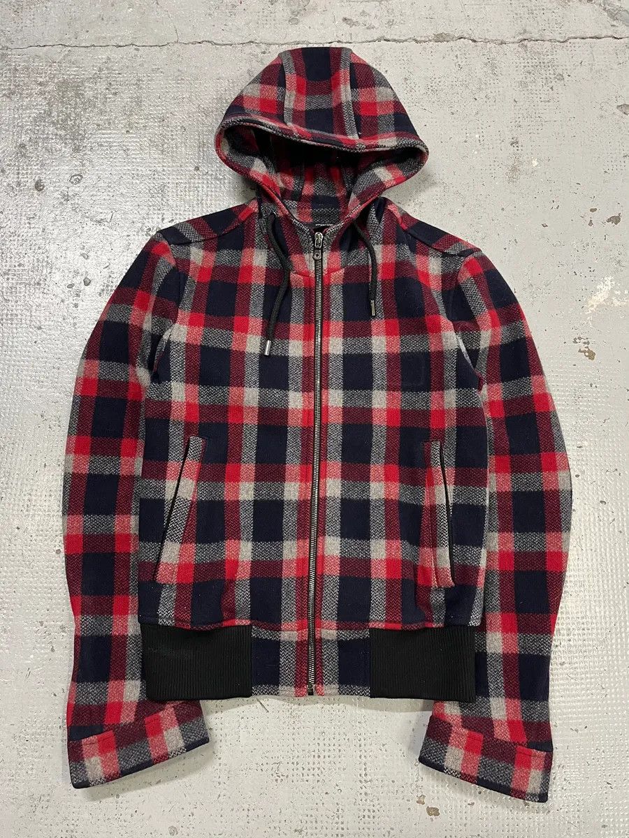 Dolce & Gabbana 2000s Dolce & Gabbana Red & Blue Tartan Hooded Jacket Size US S / EU 44-46 / 1 - 1 Thumbnail
