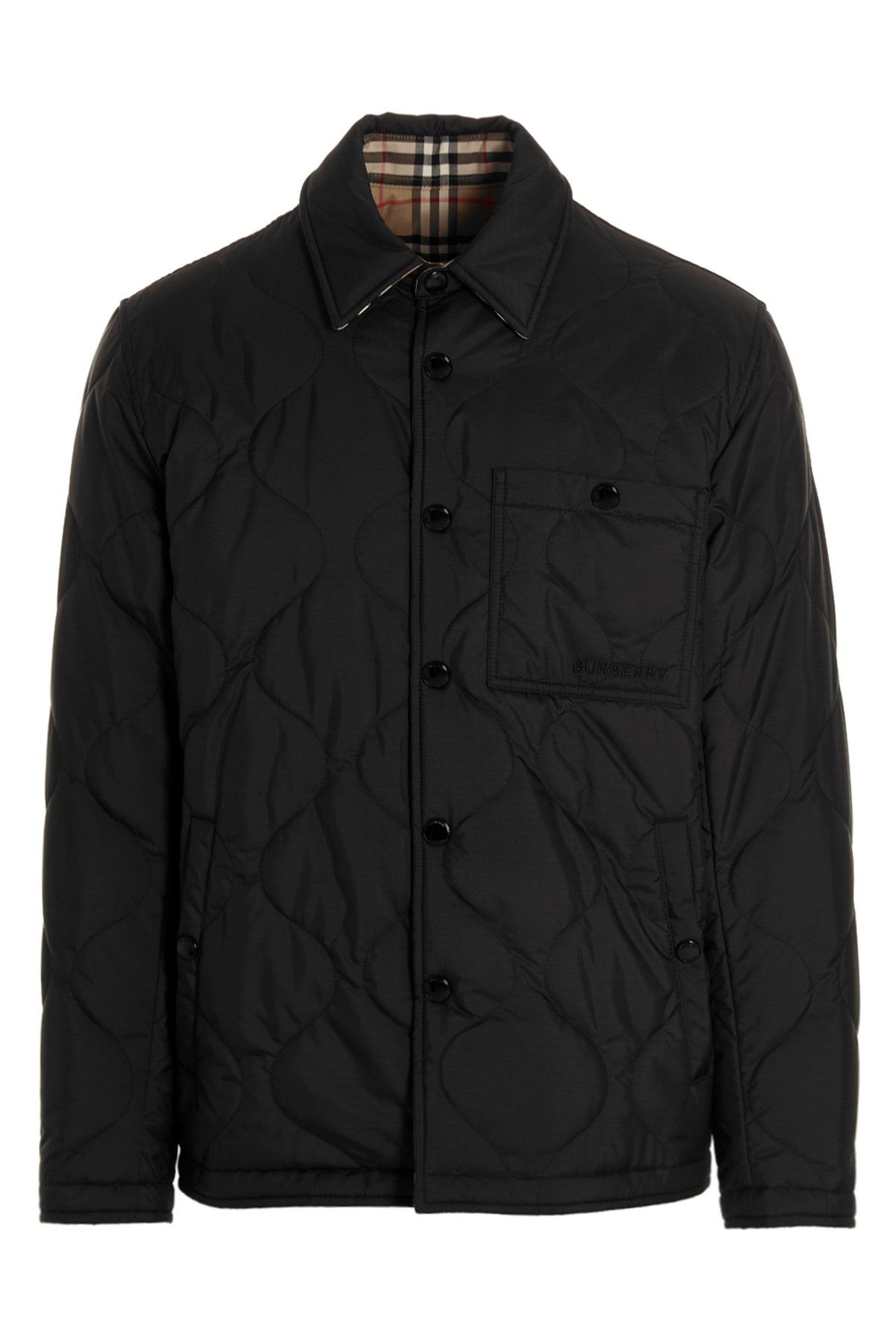 image of Burberry Reversible Quilted Overshirt, Men's (Size XL)