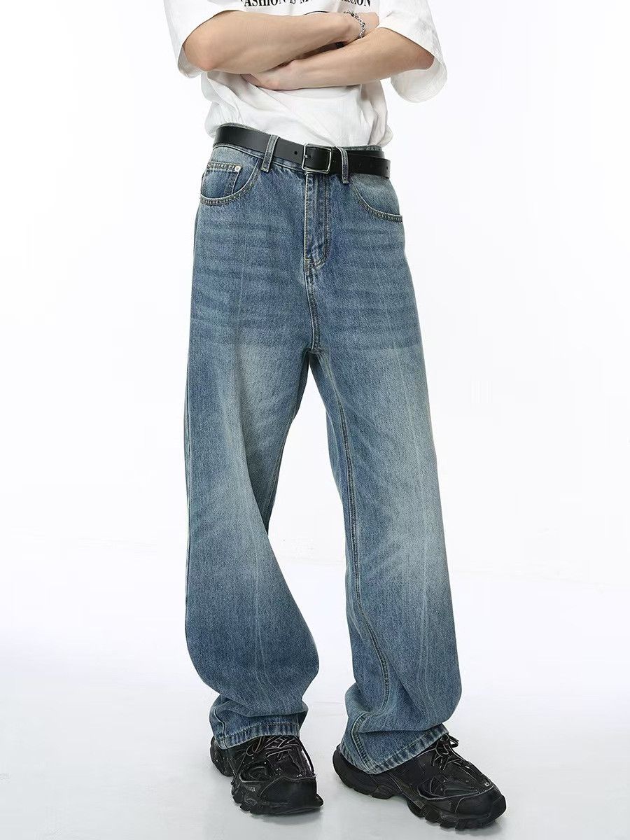 Japanese Brand × Jean Washed loose fit straight leg jeans Size US 30 / EU 46 - 3 Thumbnail