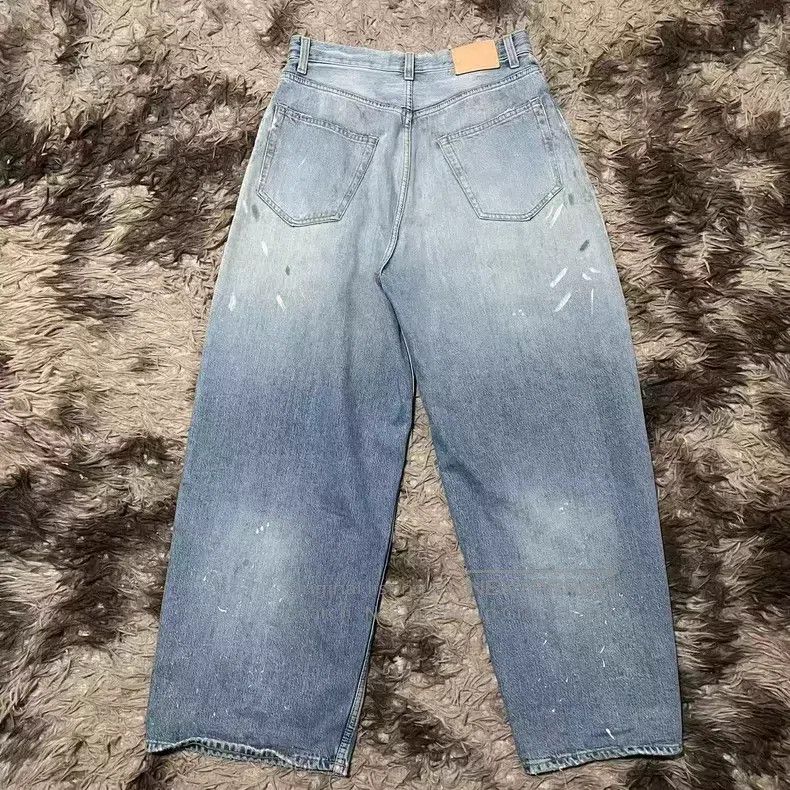Acne Studios Acne Studios 2023F Blue Splattered Distressed Denim Pants Size US 36 / EU 52 - 2 Thumbnail