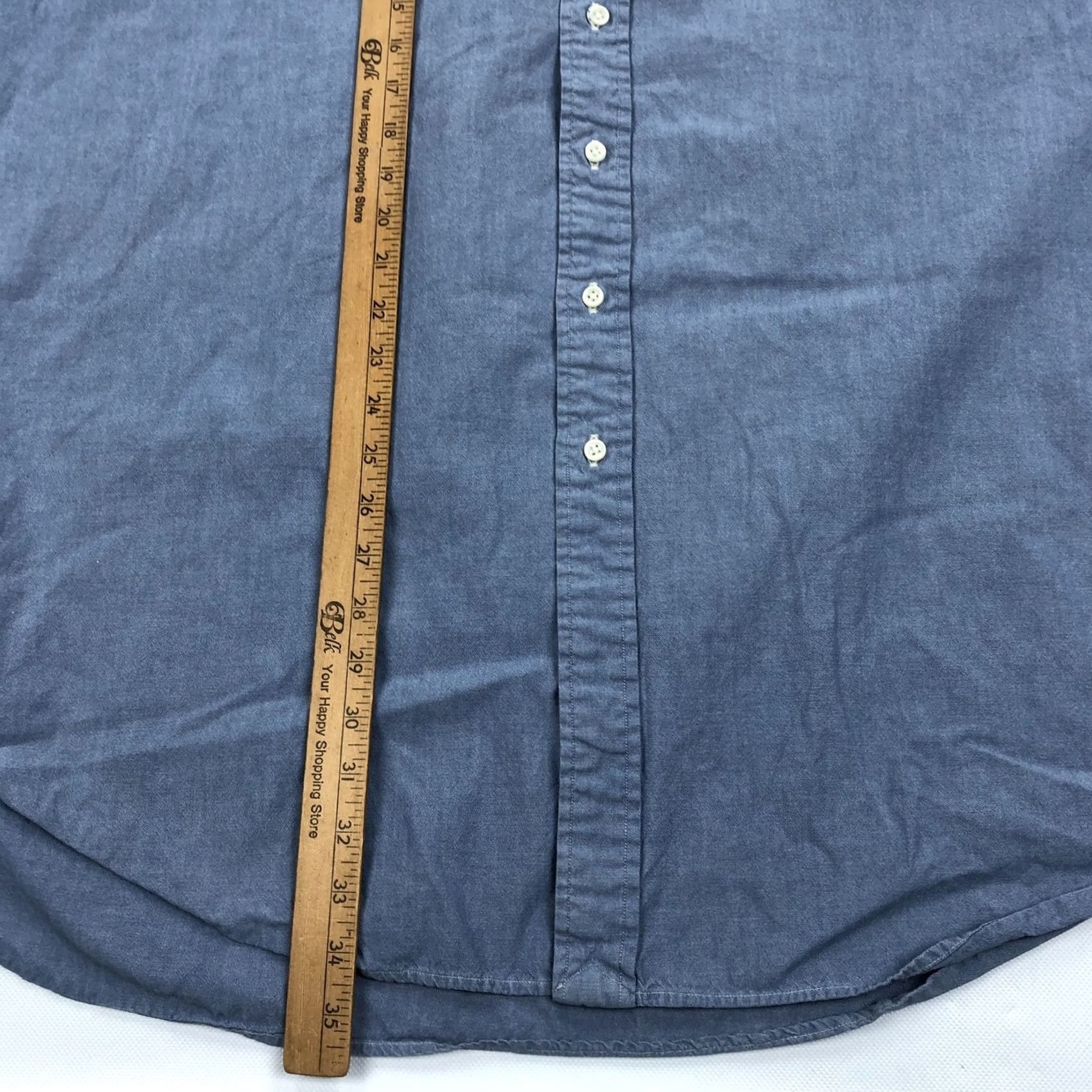 Ralph Lauren VINTAGE Ralph Lauren Shirt Polo Pony Button-Down 2XLT Tall Blue Chambray Men Size US XXL / EU 58 / 5 - 5 Thumbnail