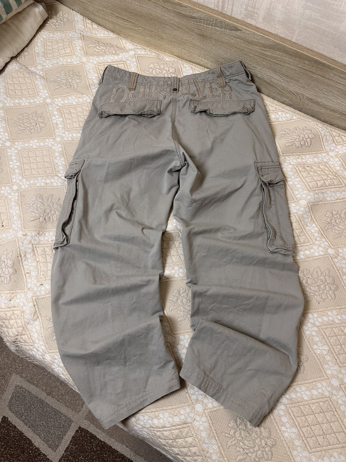 Quiksilver 🔥 Quiksilver Big Logo Rap Y2K Cargo Pants Denim Jeans Chino Size US 34 / EU 50 - 2 Thumbnail