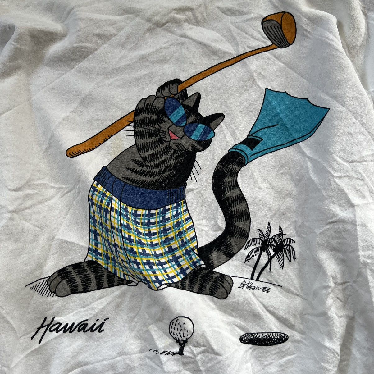 Vintage Vintage Crazy Shirt HAWAII Cat Golf Crewneck Size US XL / EU 56 / 4 - 3 Thumbnail