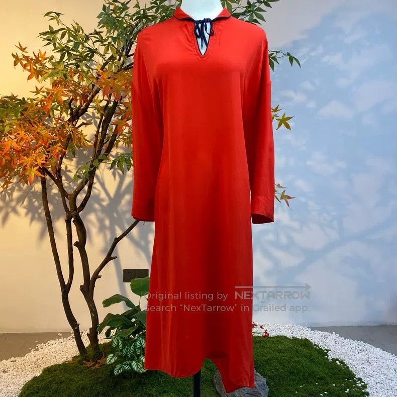 Hermes Hermes Red Mulberry Silk Dress Size XXS / US 00 / IT 34 - 1 Thumbnail