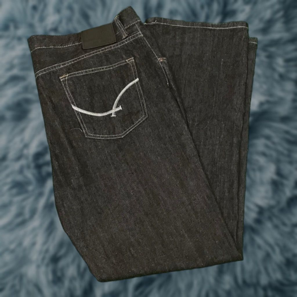 Southpole VINTAGE Y2K Ecko UNLTD Baggy Skater Grunge Jeans VTG Mens 42 Dark Black Size US 42 / EU 58 - 1 Thumbnail