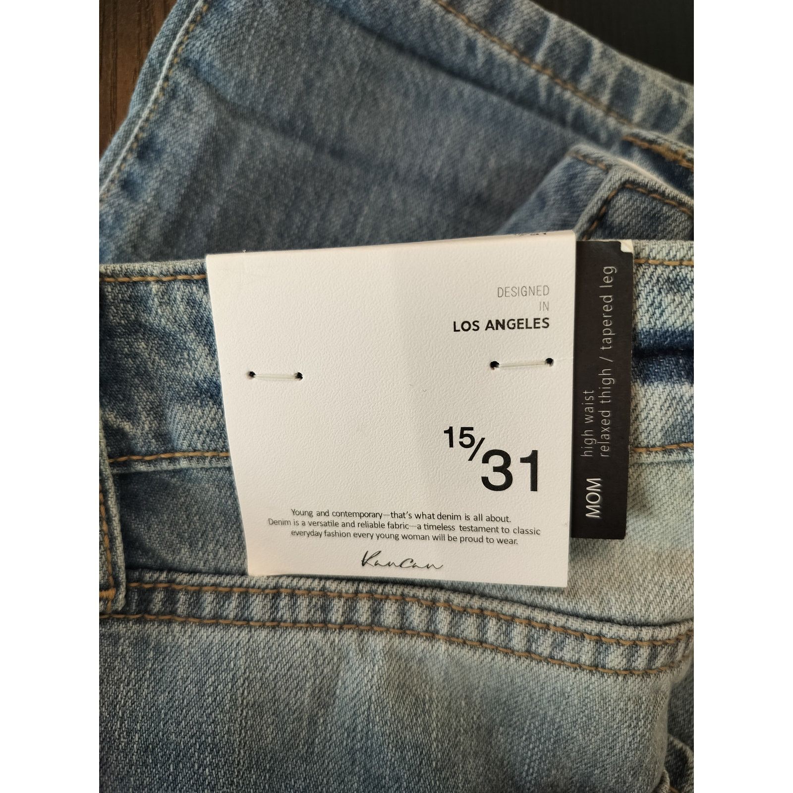 Other KanCan Women’s Size 15/31 High Waist Mom Jeans Tapered Leg Size 31" - 6 Thumbnail