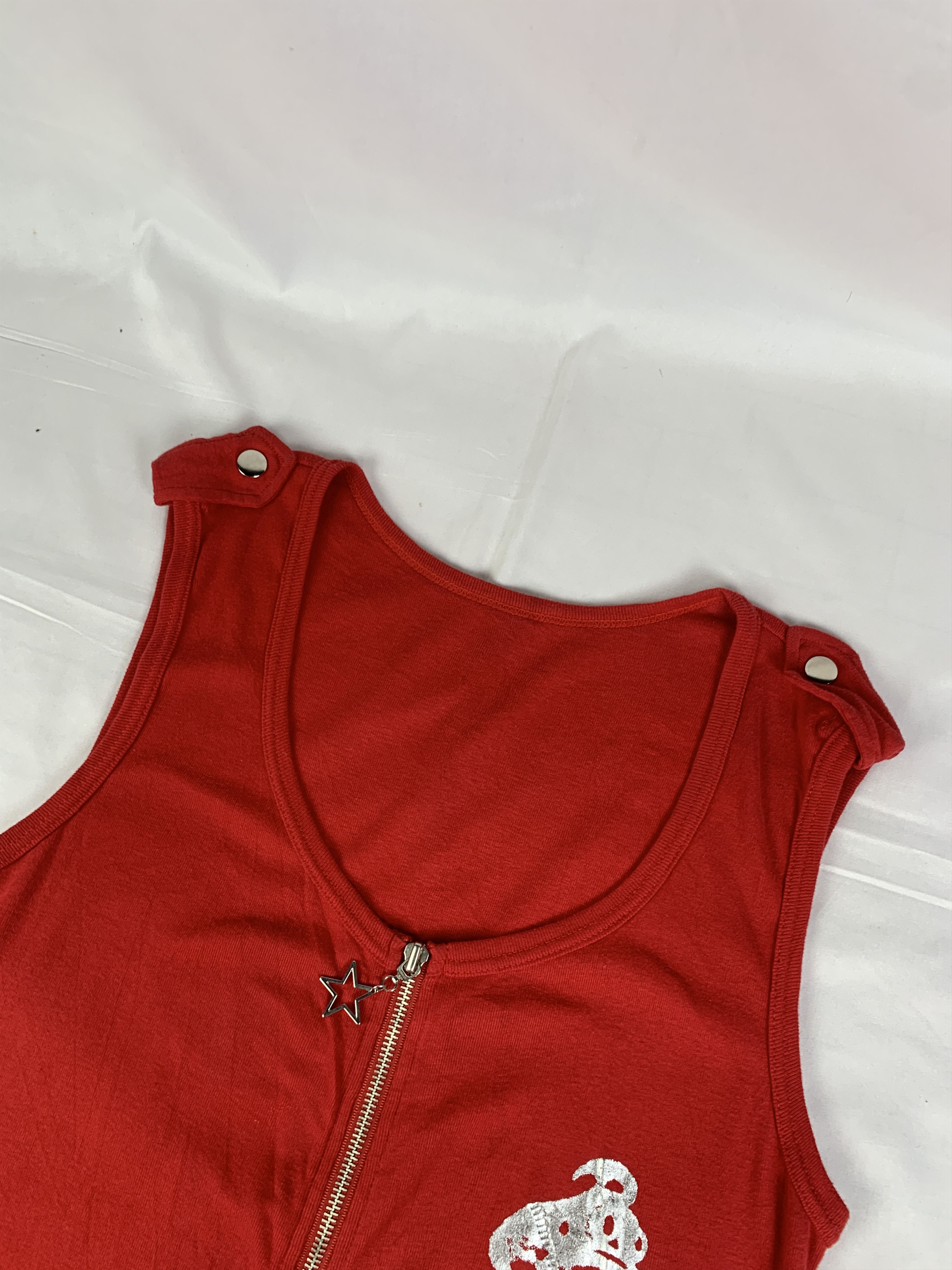 Japanese Brand Chorus Skull Red Zip Tattoo Dress (L) Size L / US 10 / IT 46 - 10 Thumbnail