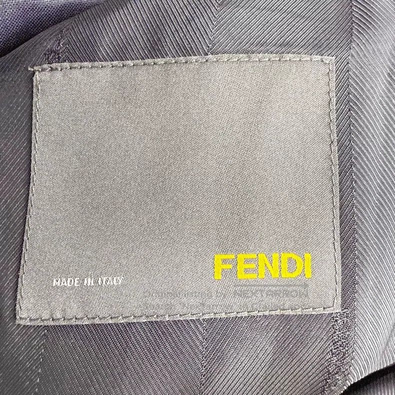 Fendi Fendi Dark Blue Single Breasted Breast Pocket Long Sleeve Size 52L - 3 Thumbnail