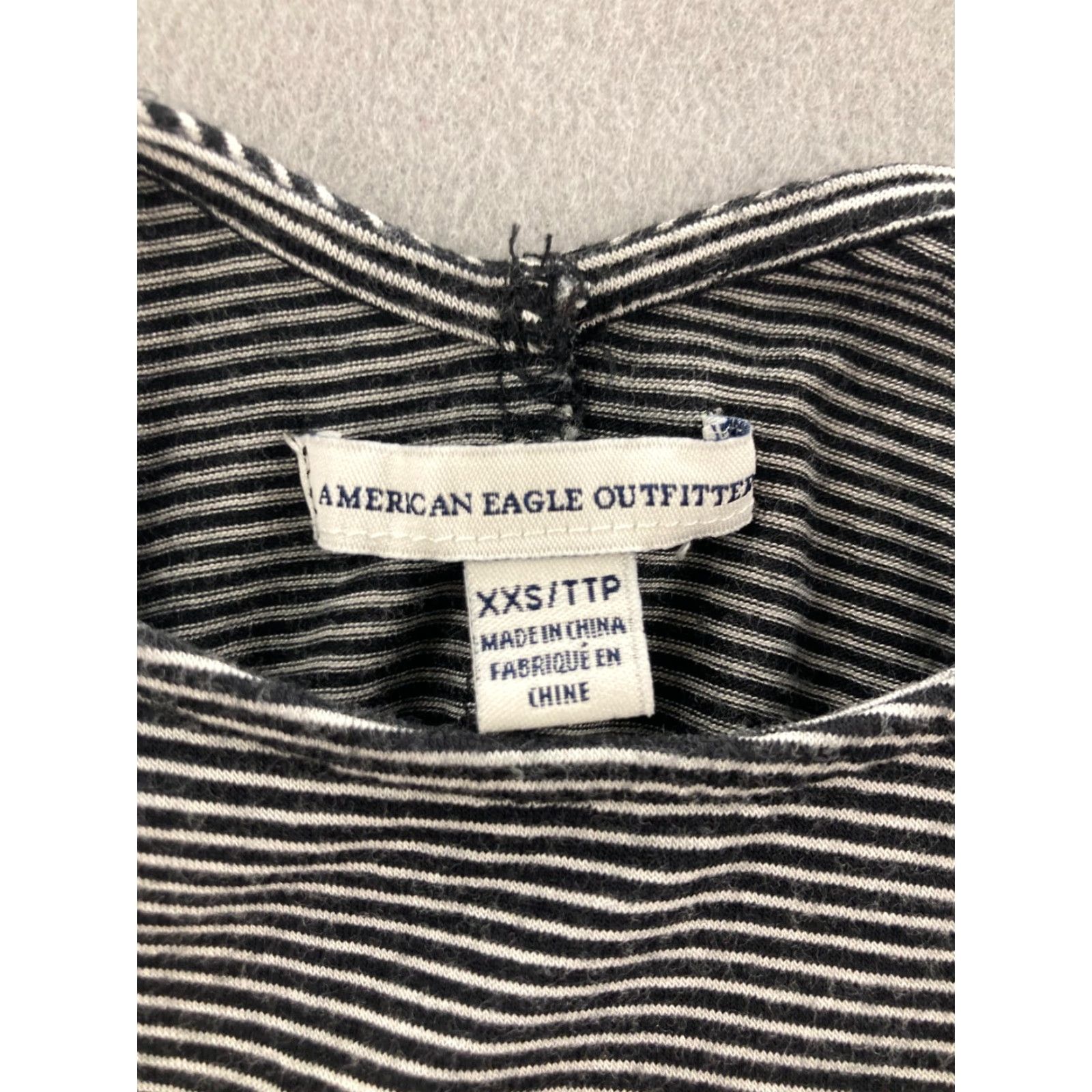 American Eagle Outfitters A american eagle outfitters dress womens XXS black & white striped open back Size XXS / US 00 / IT 34 - 2 Thumbnail
