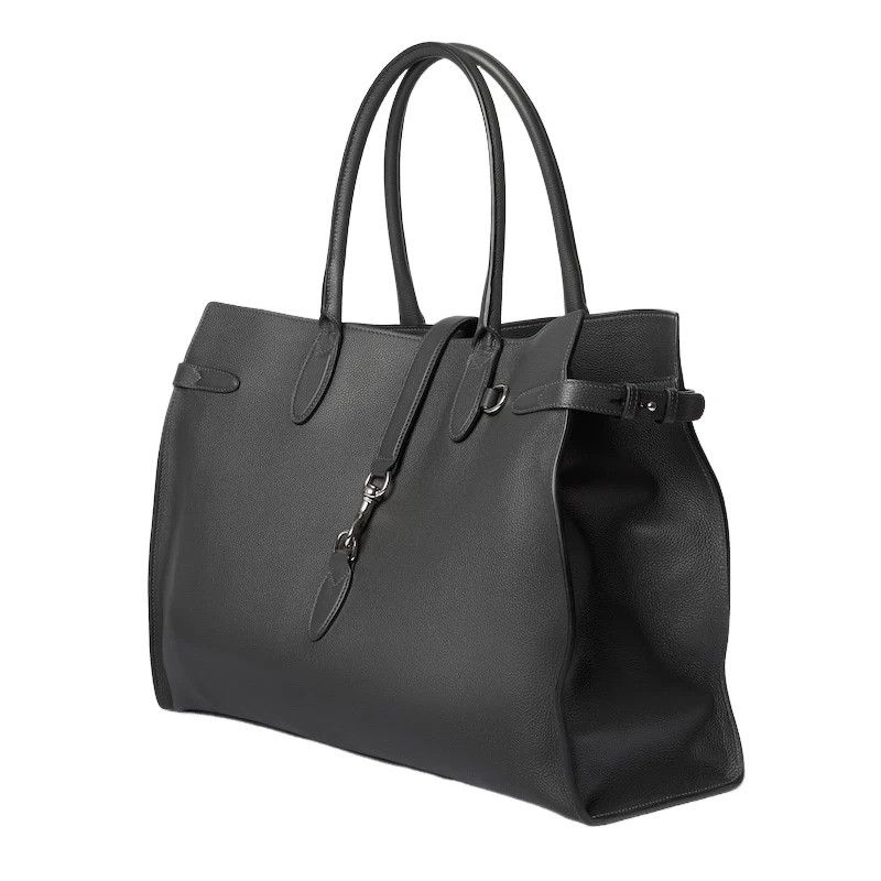 Gucci GUCCI $7600 Grey Leather Hook Lrg Tote New Auth Size ONE SIZE - 2 Thumbnail