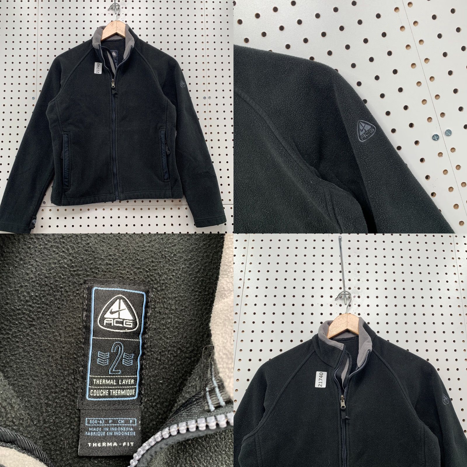 Nike ACG Nike ACG Jacket Black Womens Small 4/6 Full Zip Therma Layer Thermal Liner Mid-Length Adult Women Shirt Size S / US 4 / IT 40 - 8 Thumbnail