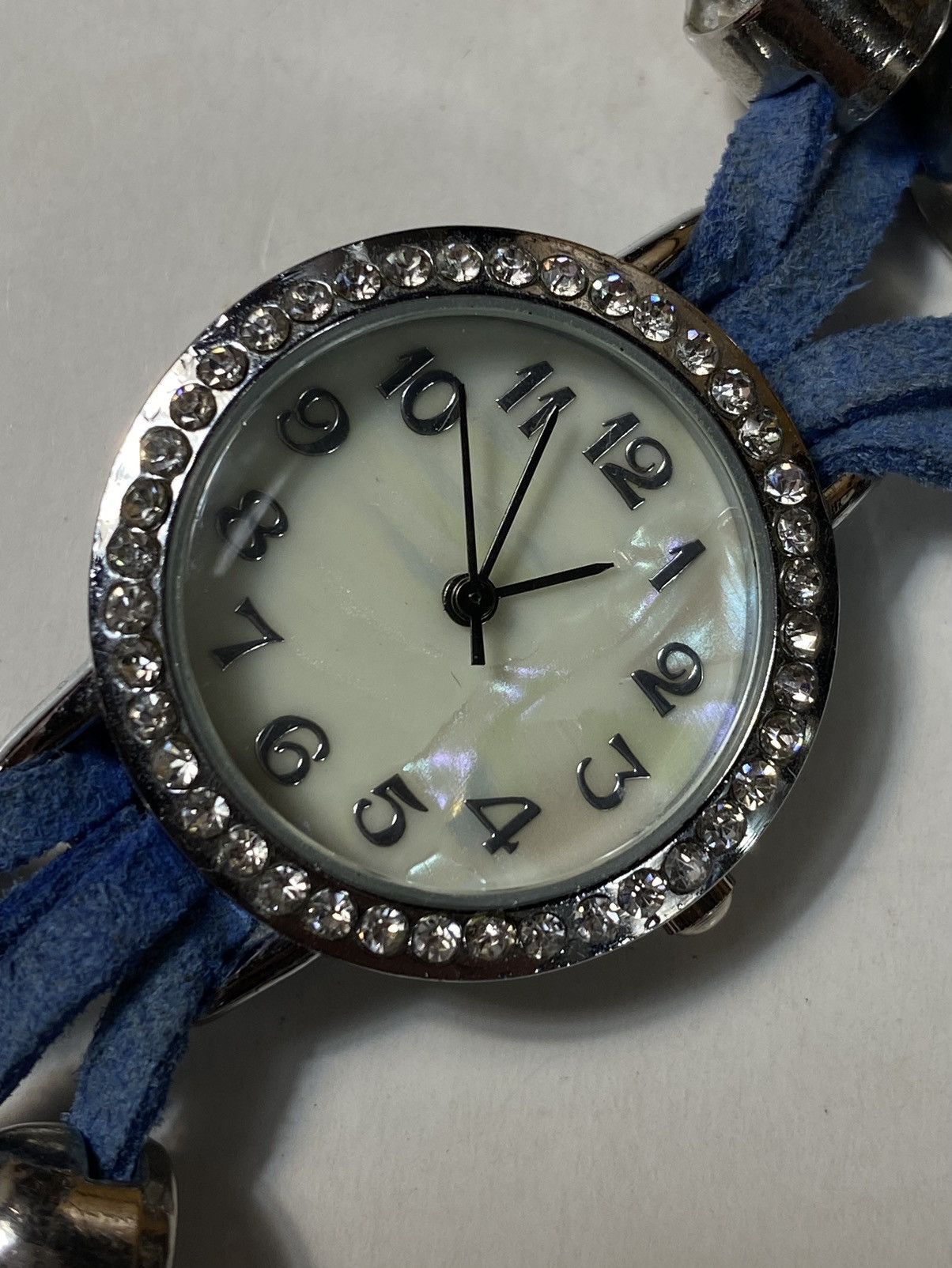 Jewelry Blue Leather Beaded Bracelet Watch – Boho Chic Style Size ONE SIZE - 6 Thumbnail