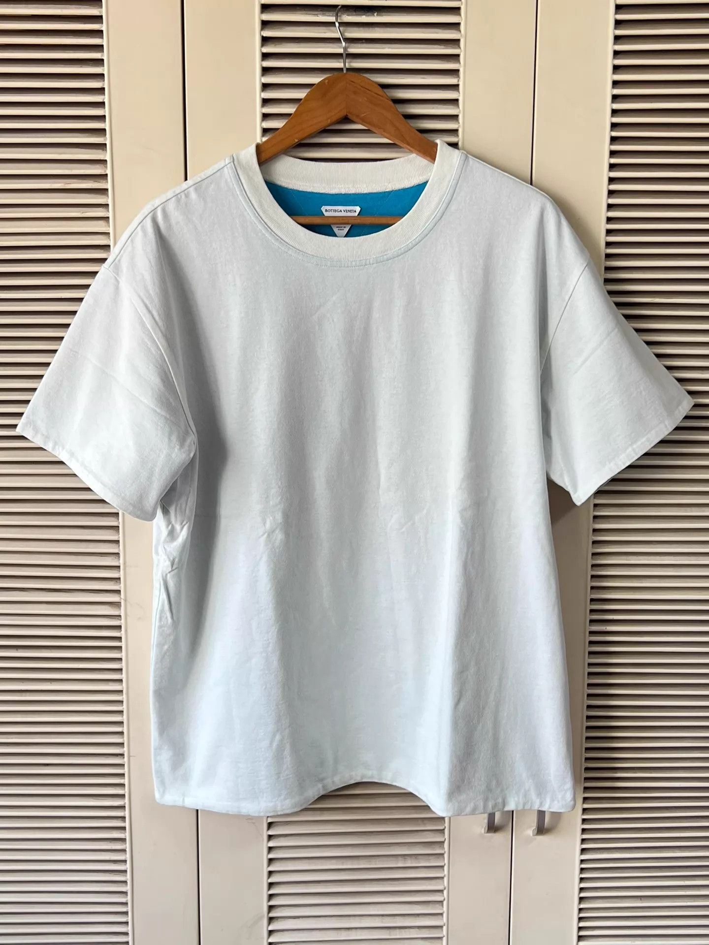 Bottega Veneta Bottega Veneta Double Layer Short-Sleeve Tee S Light Blue Size US S / EU 44-46 / 1 - 1 Thumbnail