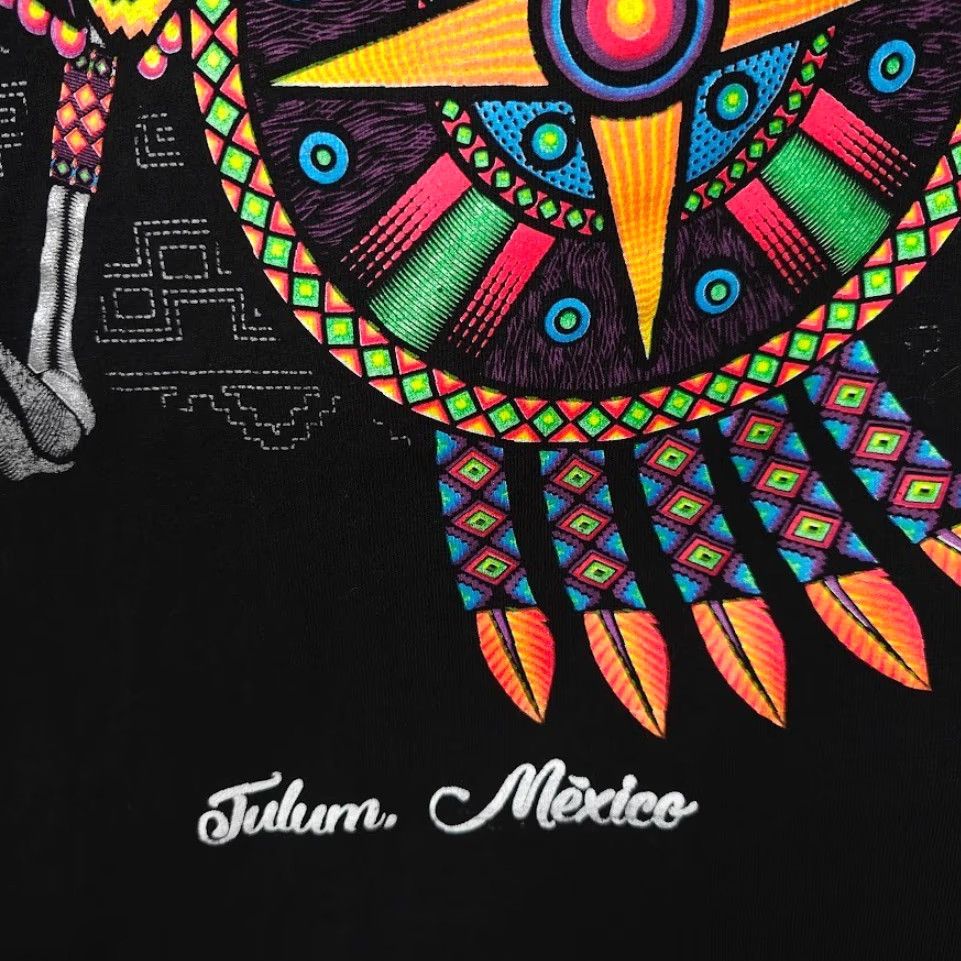 Vintage Tulum Mexico T Shirt Mens XL Black Aztec Art Travel Destination Tee Size US XL / EU 56 / 4 - 4 Thumbnail