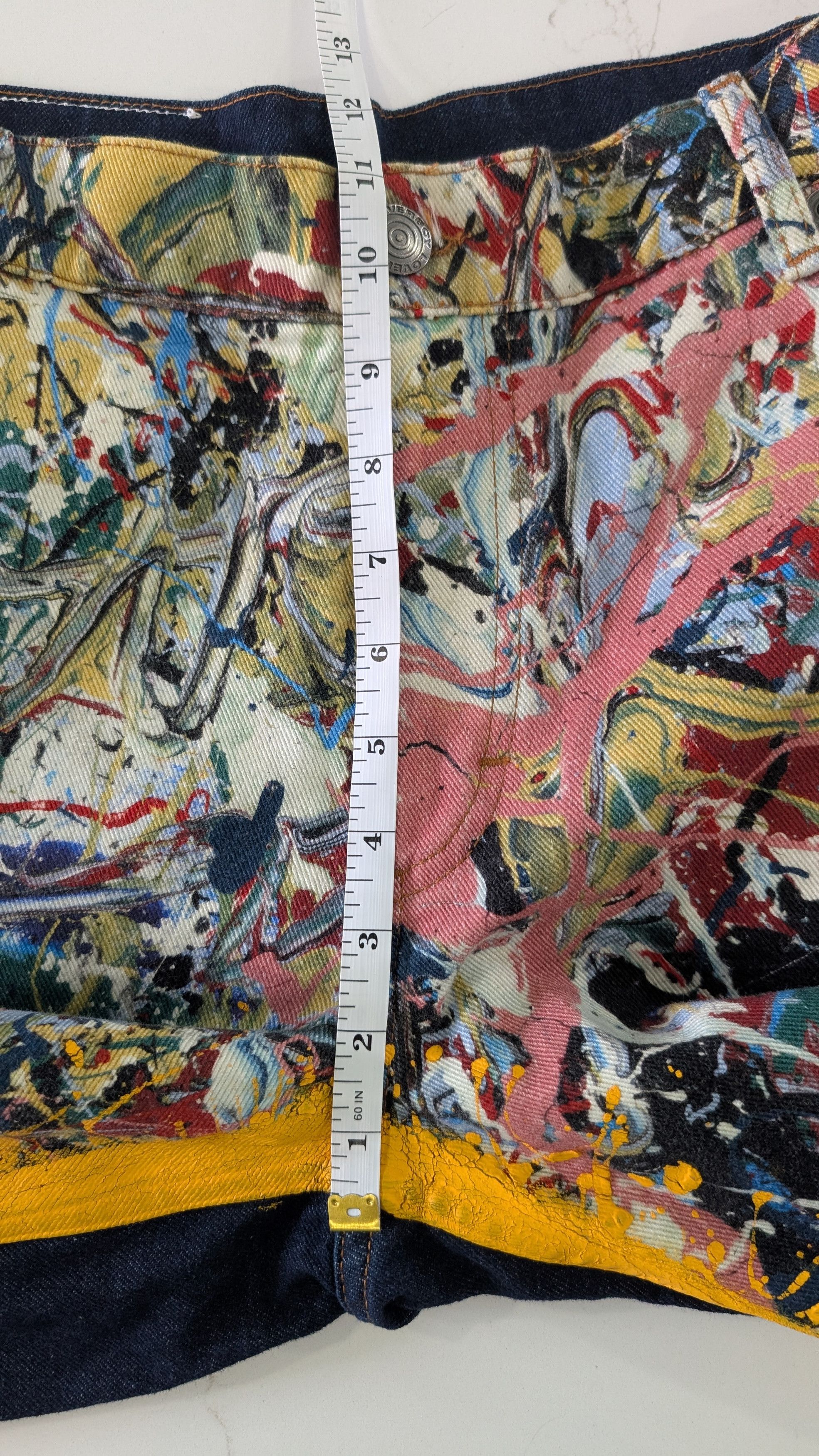 Charles Jeffrey LOVERBOY Charles Jeffrey Loverboy Painted Art Splash Jeans 30 x 32 Size US 30 / EU 46 - 10 Thumbnail