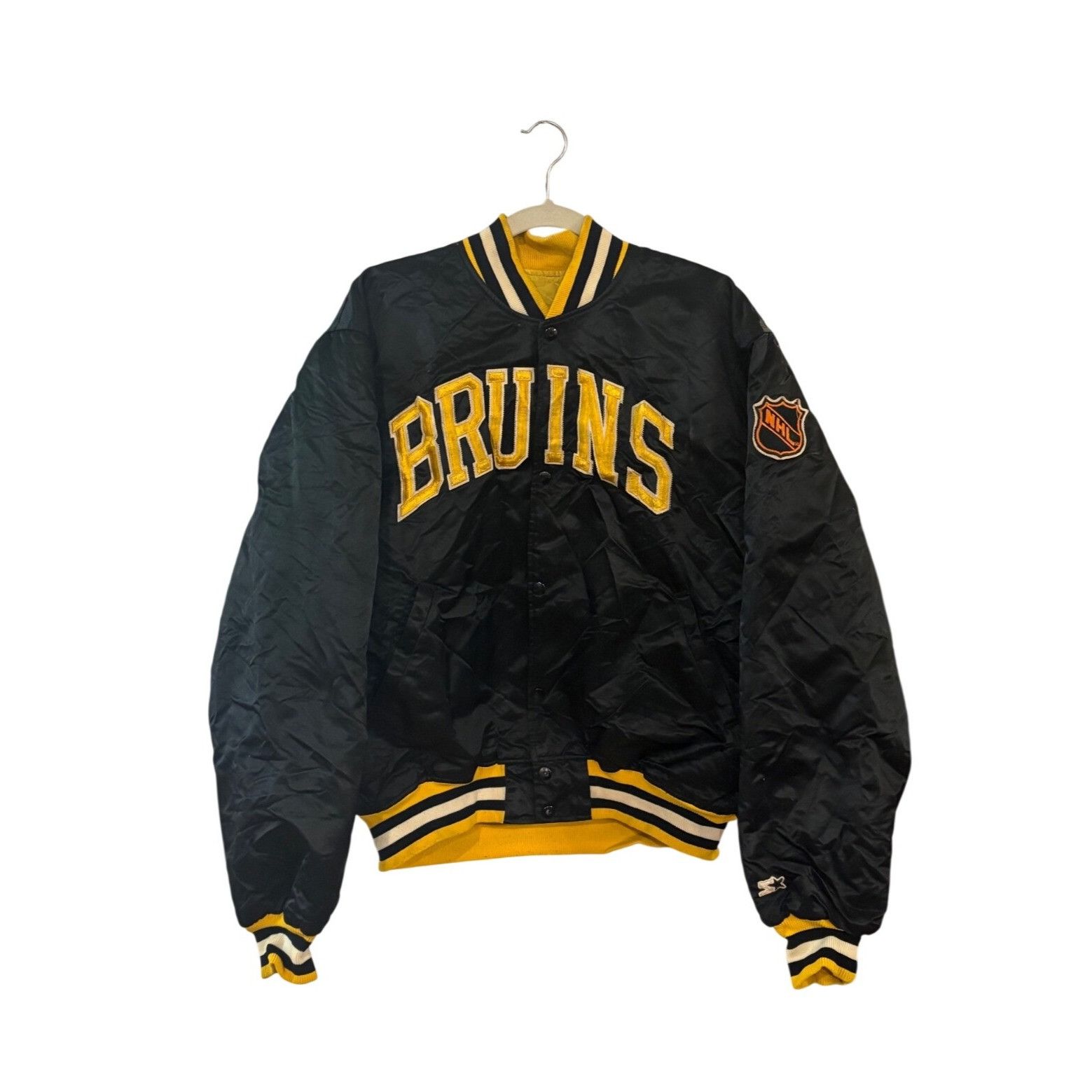 Starter Rare Vintage 80s Starter Boston Bruins NHL Bear Back Hit Sat Size US XL / EU 56 / 4 - 1 Thumbnail