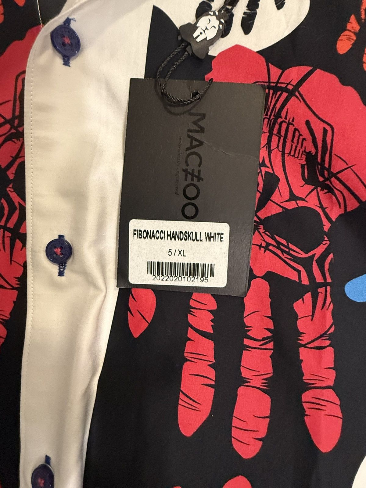 Maceoo Maceoo Fibonacci Hand Skull button down shirt size XL Size US XL / EU 56 / 4 - 4 Thumbnail