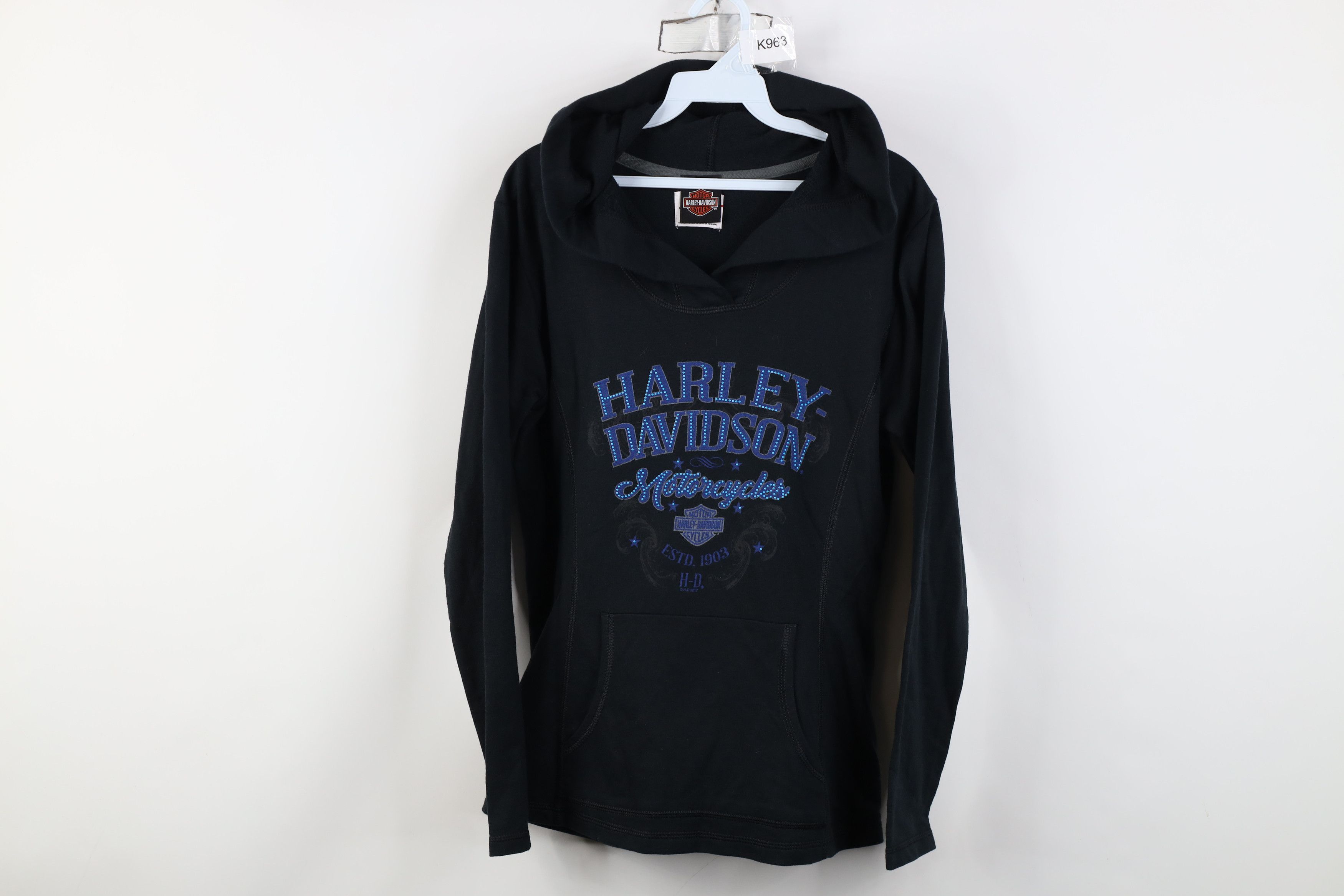 Harley Davidson Vintage Y2K Harley Davidson Terry Babydoll Hoodie Sweatshirt Size M / US 6-8 / IT 42-44 - 1 Thumbnail