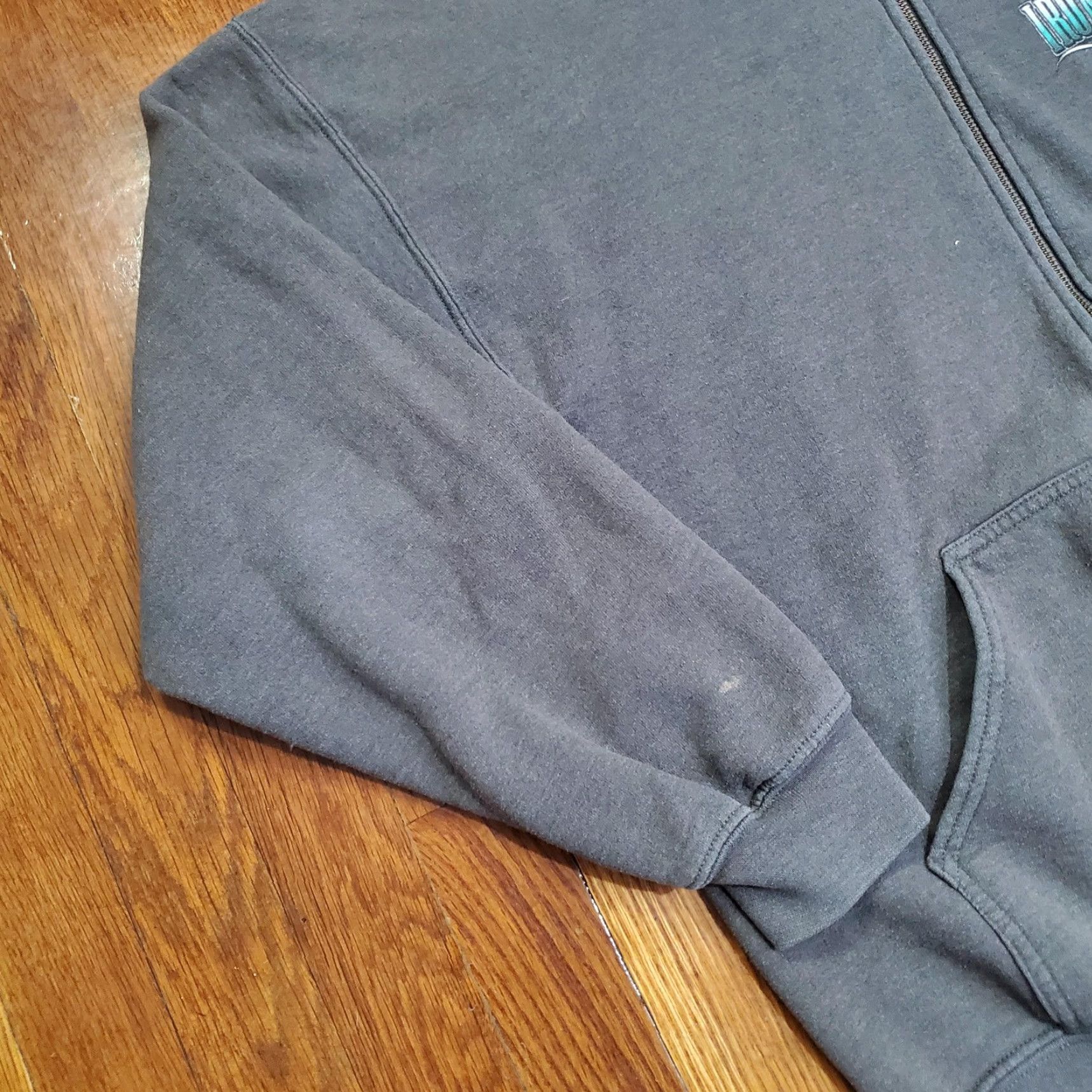 Gildan IRON HORSE SALOON Gildan Hoodie Sweatshirt Mens Large Gray Full Zip Bike Week 2014 Size US L / EU 52-54 / 3 - 6 Thumbnail