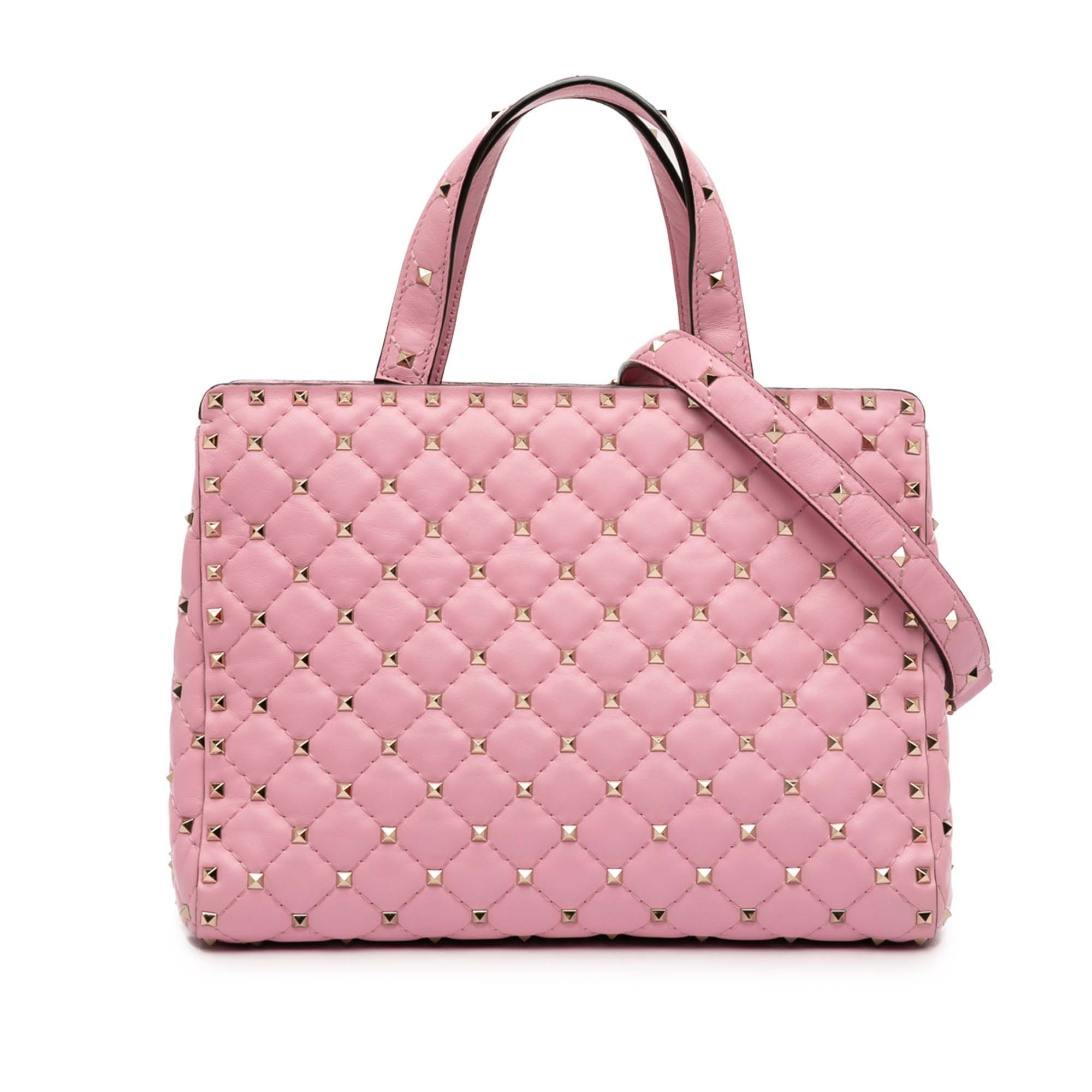 Valentino Lambskin Rockstud Spike Satchel Size ONE SIZE - 1 Thumbnail