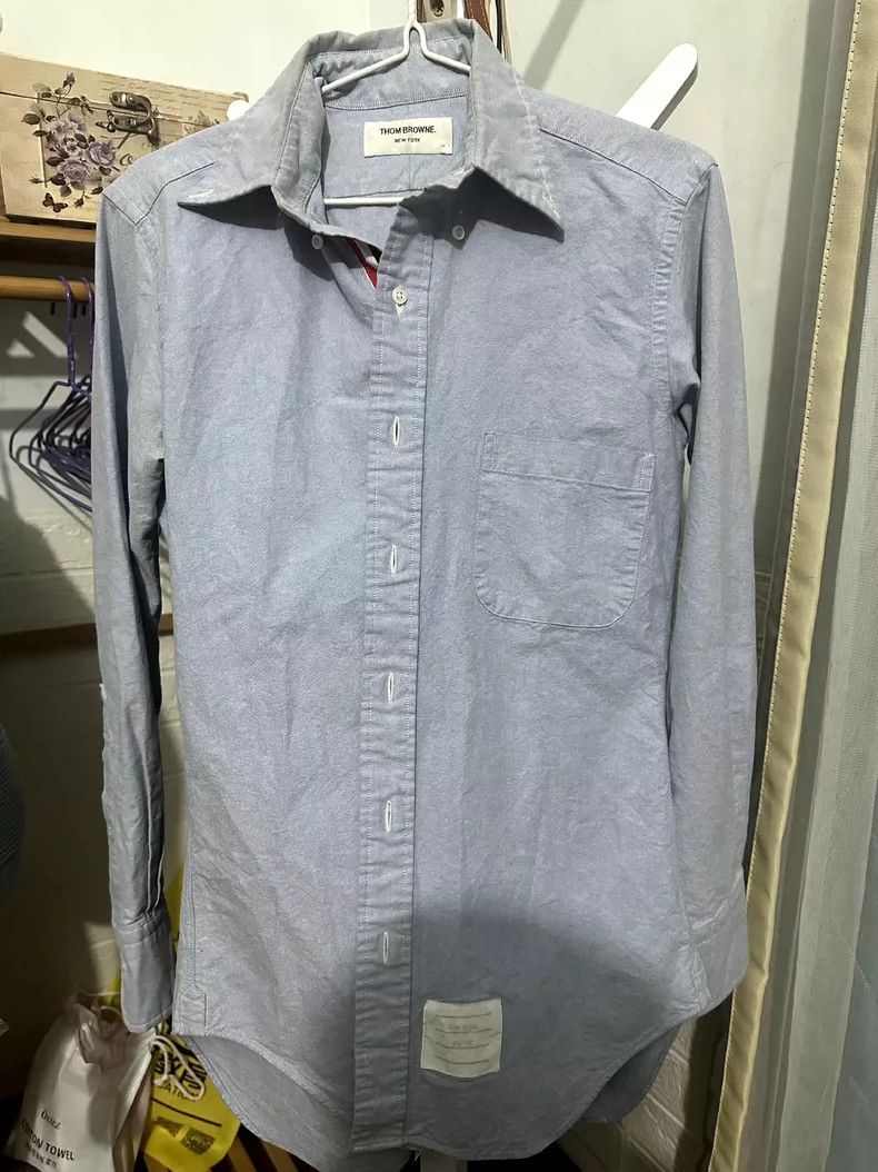 Thom Browne Thom Browne Blue front-closure shirt Size US XS / EU 42 / 0 - 1 Thumbnail