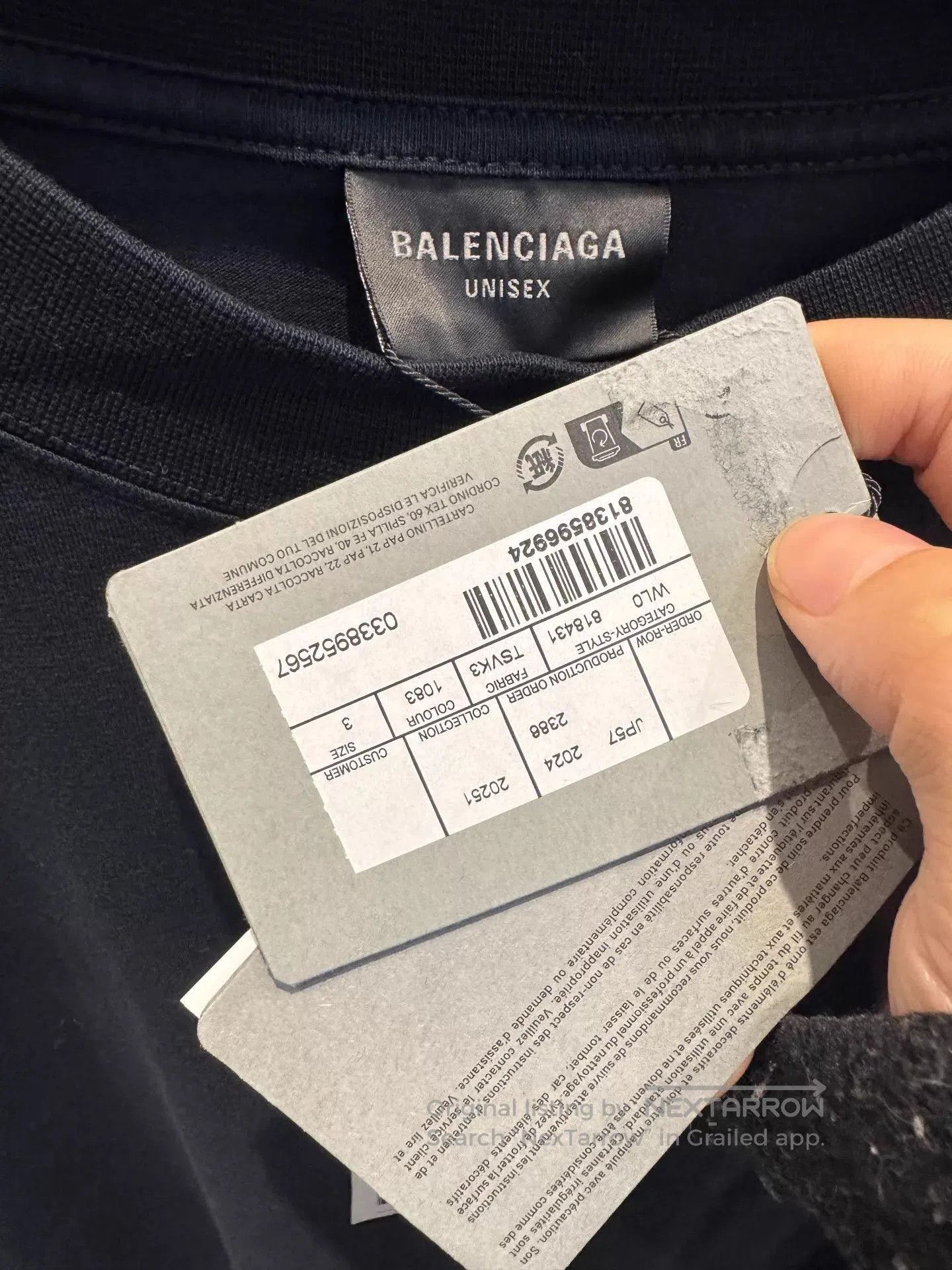 Balenciaga Black Short-Sleeve Crewneck Shirt. Size US L / EU 52-54 / 3 - 3 Thumbnail
