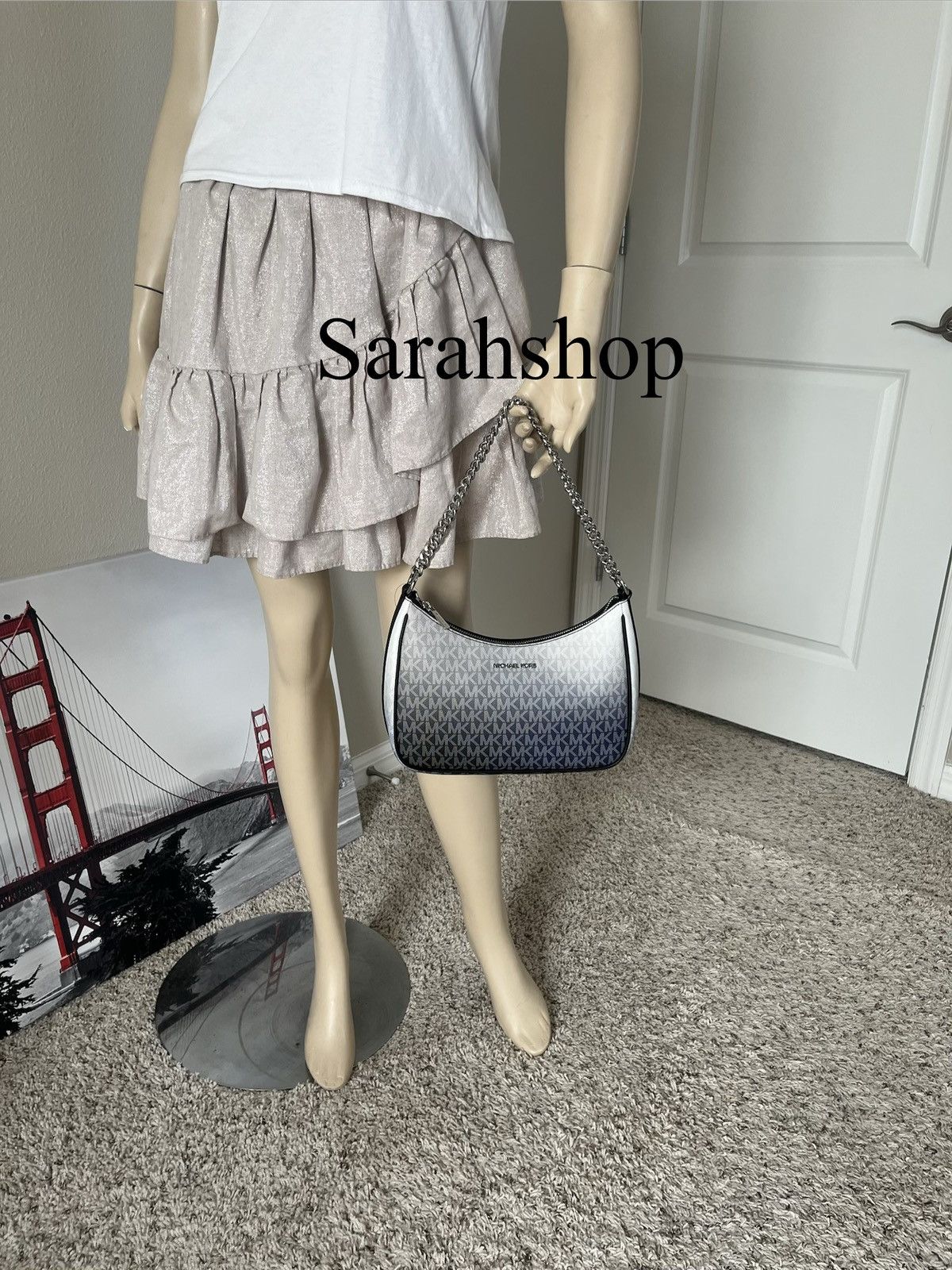 Michael Kors Michael Kors Jet Set Travel Large Pouchette Crossbody Size ONE SIZE - 9 Thumbnail