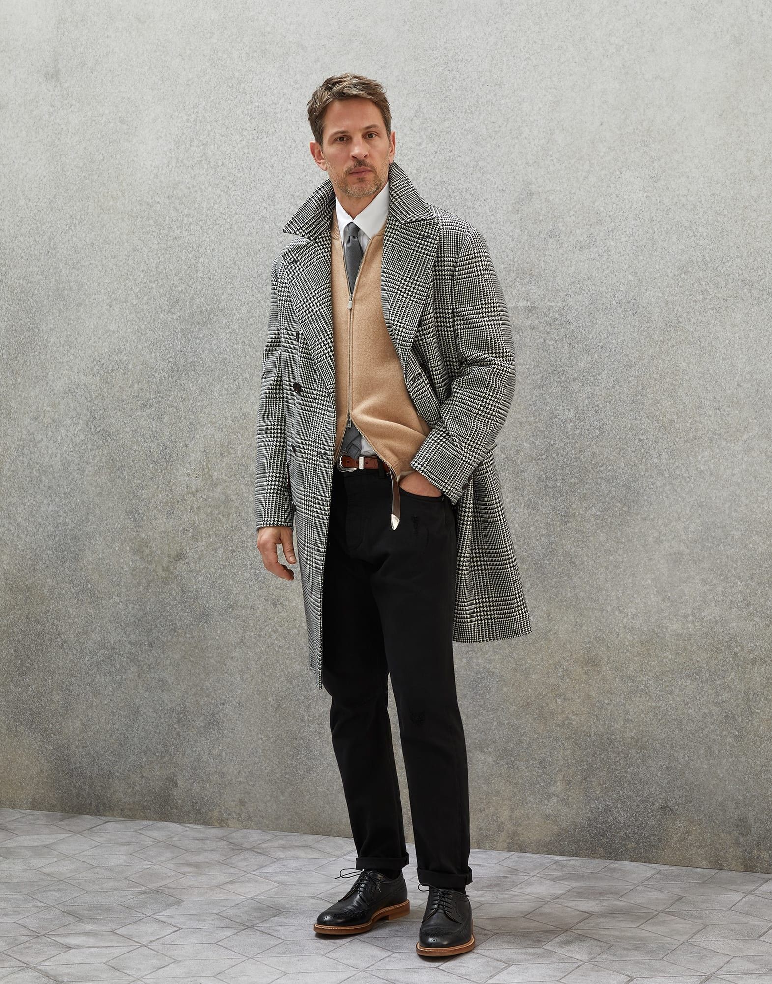 Brunello Cucinelli o1w1db10225 Overcoat in Multicolor Size US L / EU 52-54 / 3 - 4 Thumbnail