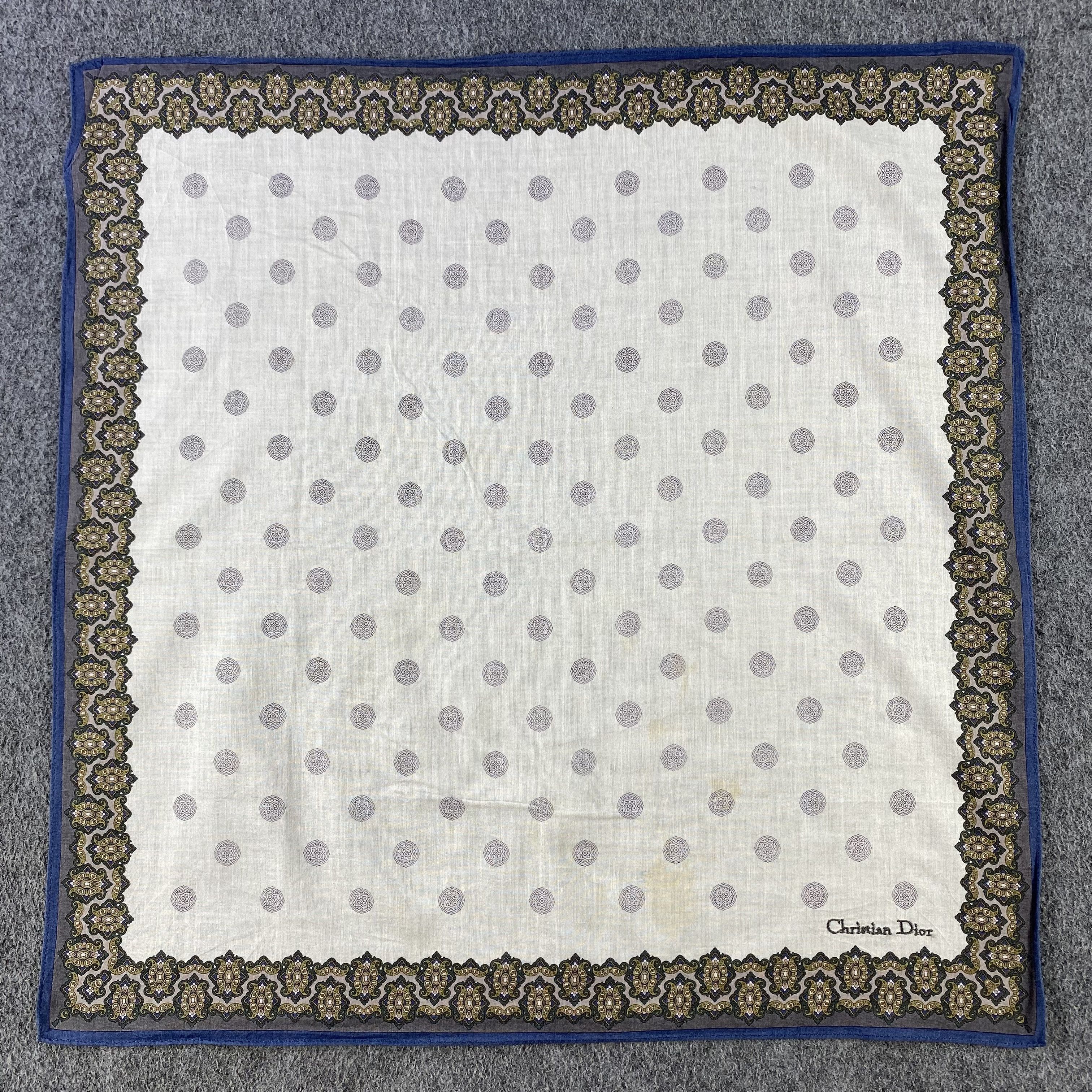 Vintage Christian Dior Handkerchief/Neckerchief/Bandana HC623 Size ONE SIZE - 1 Thumbnail