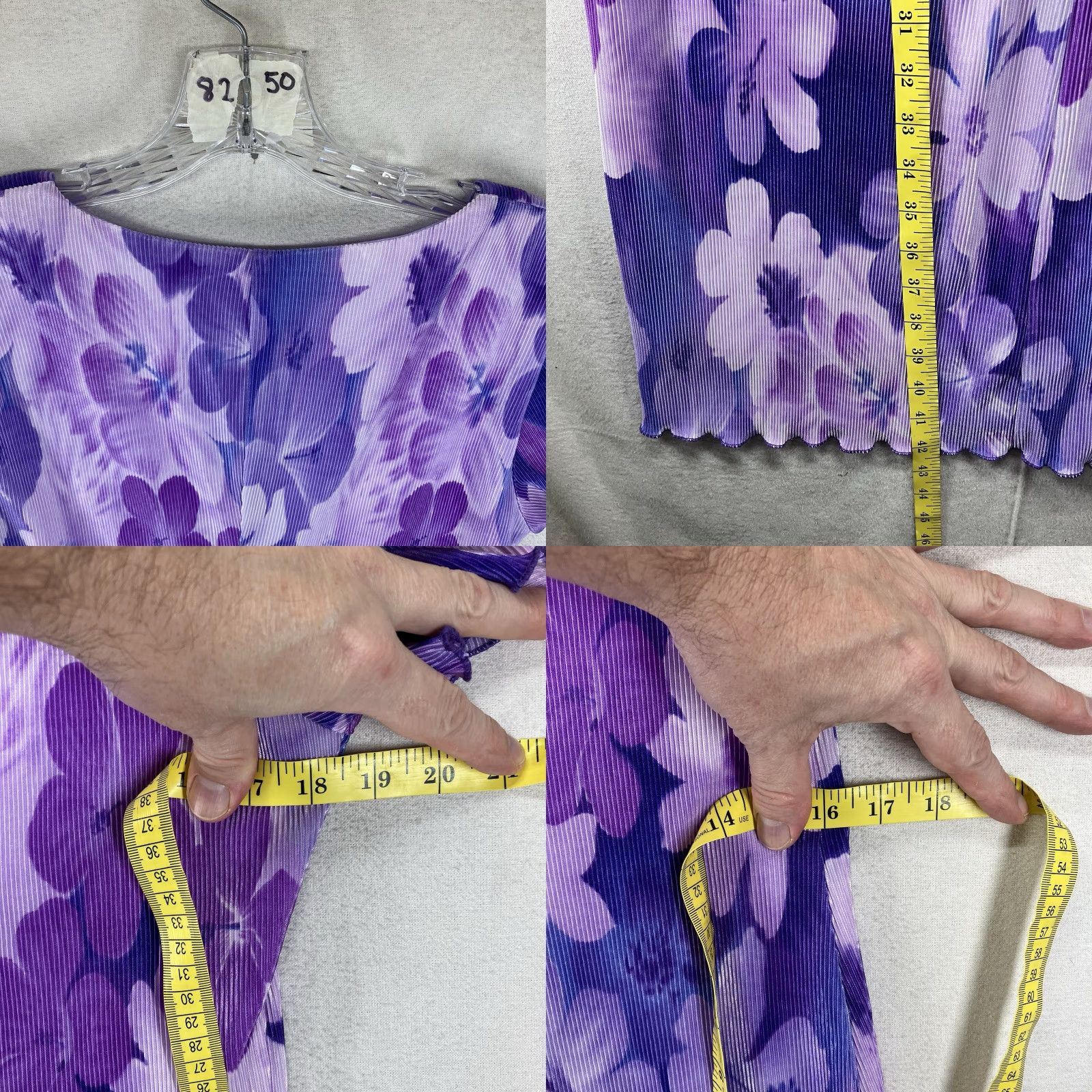 Vintage VINTAGE Miles Maxi Dress Shirt Dress 10 Purple Floral Bohemian 90s Grunge Fairy Placeholder Size L / US 10 / IT 46 - 9 Thumbnail