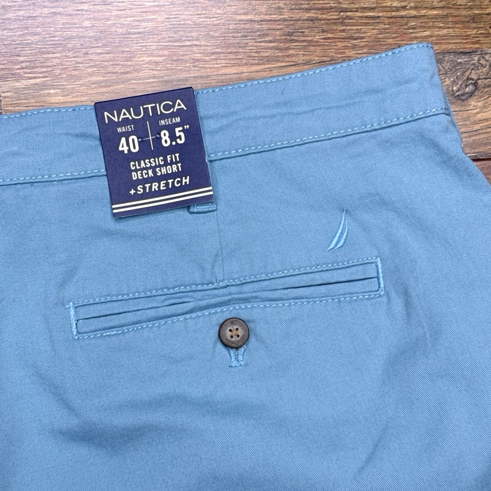 Nautica Nautica Deck Short Adult 40 Blue High Rise Classic Fit Stretch Chino Casual Size US 40 / EU 56 - 7 Thumbnail