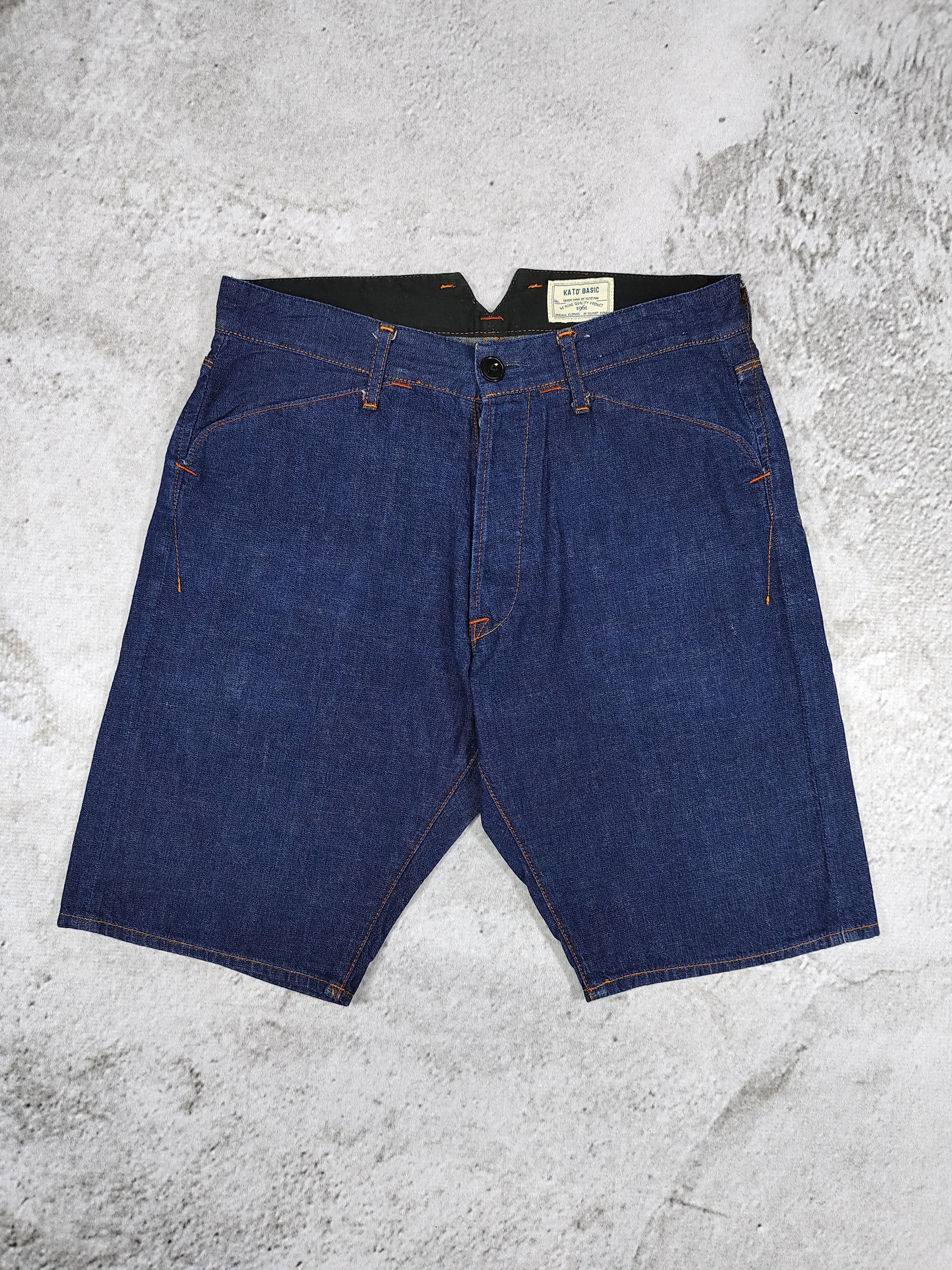 Hiroshi Kato 00s KATO’ BASIC- Asymmetric Pocket Engineered Denim Shorts Size US 29 - 5 Thumbnail