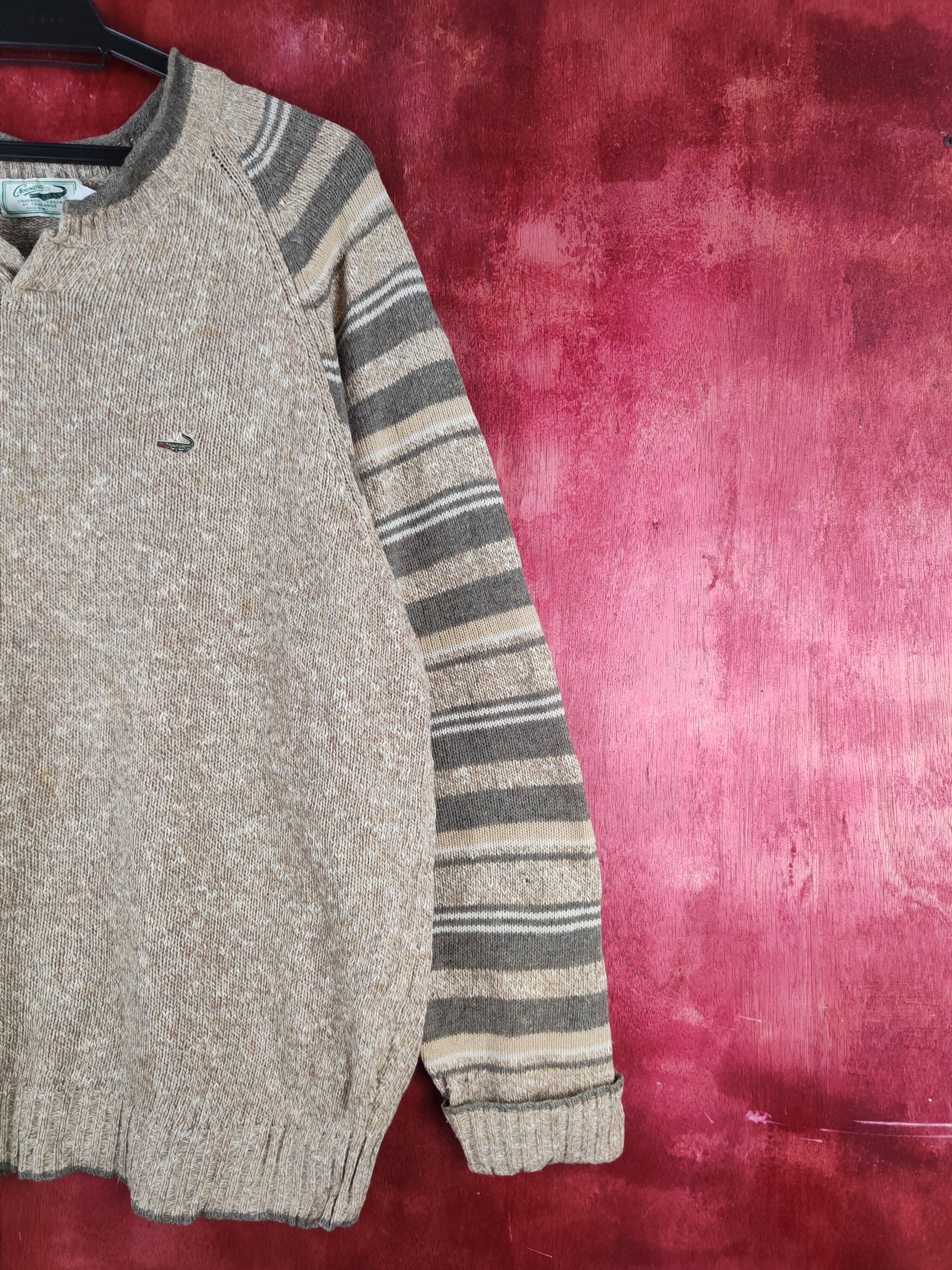 Japanese Brand × Vintage Crocodile Brown Knitwear Sweatshirts #S2347 Size US L / EU 52-54 / 3 - 6 Thumbnail