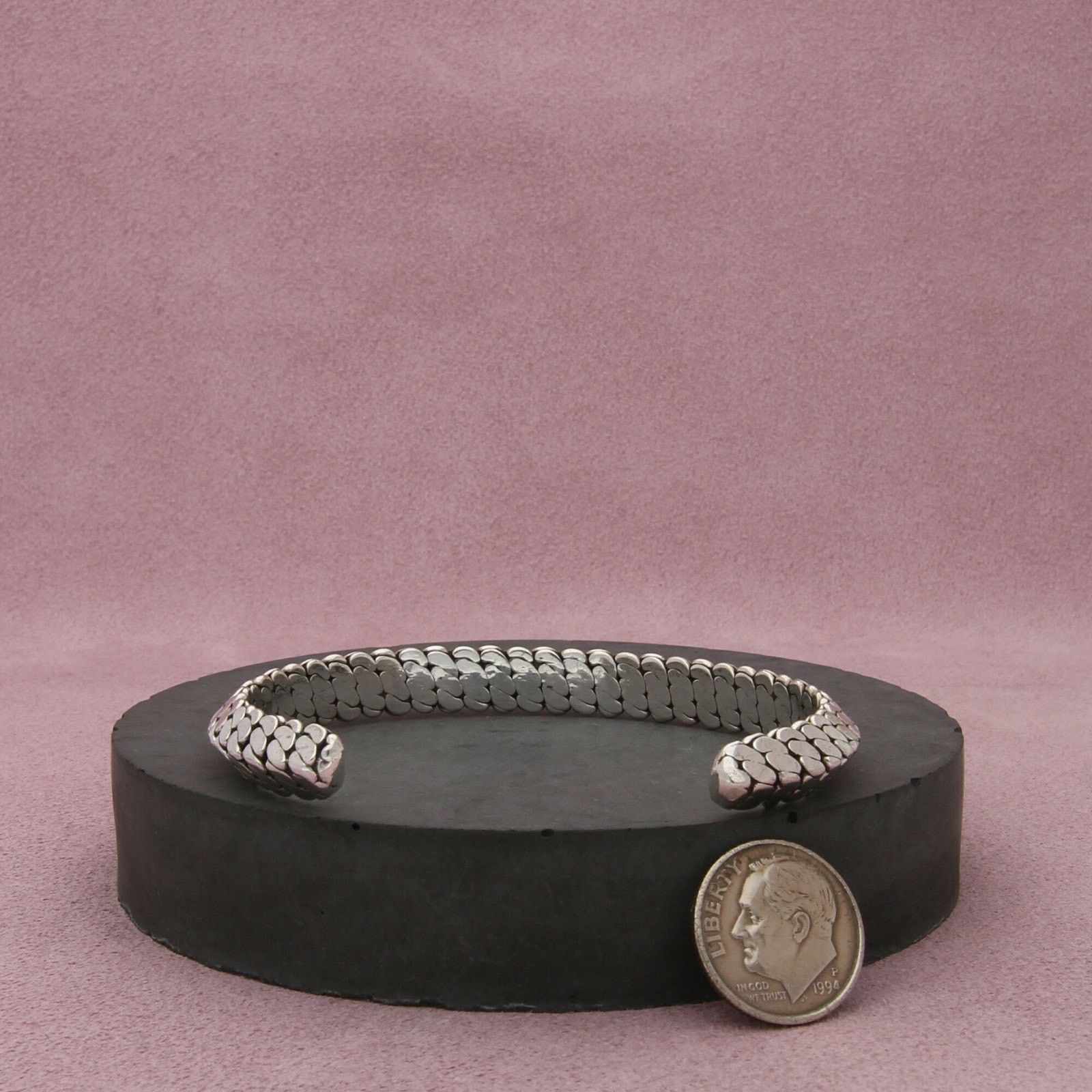 Native navajo sterling silver carinated cuff bracelet size 6.5in Size ONE SIZE - 2 Thumbnail