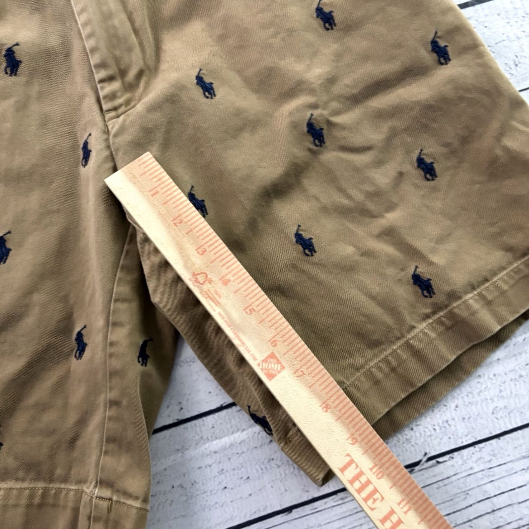 Polo Ralph Lauren Polo Ralph Lauren Horse Print Chino Shorts Men's 32 Khaki Beige Brown - Mens, Polo Ralph Lauren, Chino, 32, Horse, Khaki Beige Brown Size US XS / EU 42 / 0 - 4 Thumbnail