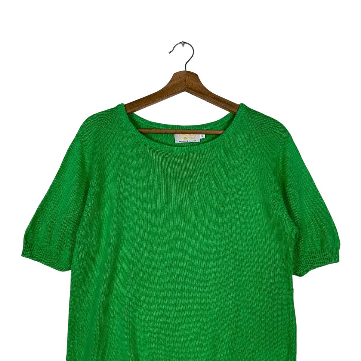 United Colors Of Benetton United Colors Benetton Short Sleeve Green Knitwear #1188-C54 Size US S / EU 44-46 / 1 - 2 Thumbnail