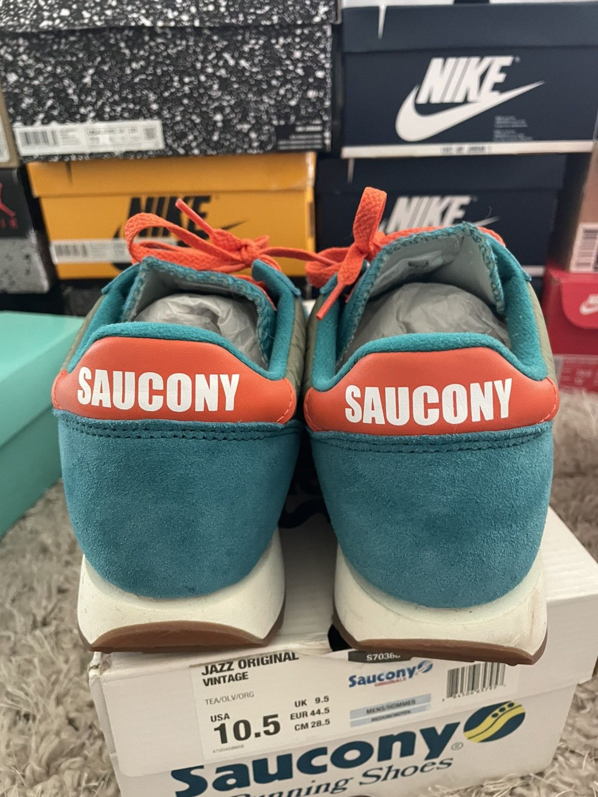 Saucony Saucony Jazz Original Teal/Olive/Orange Size US 10.5 / EU 43-44 - 6 Thumbnail