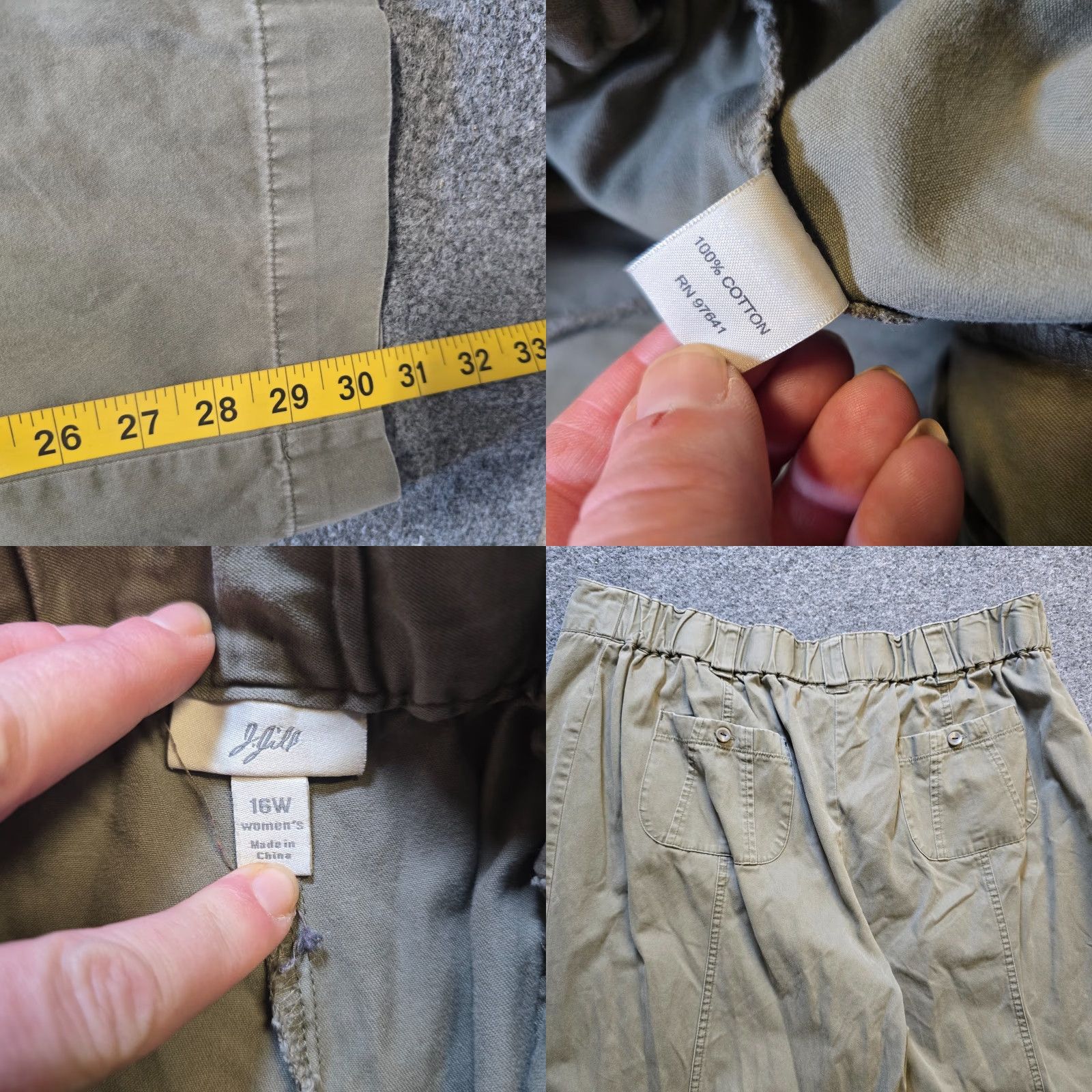 J. Jill J. Jill Pants Womens 16W Green Wide-Leg Pockets Casual Capsule Minimalist Dress Pants Size 38" / US 16 / IT 52 - 8 Thumbnail
