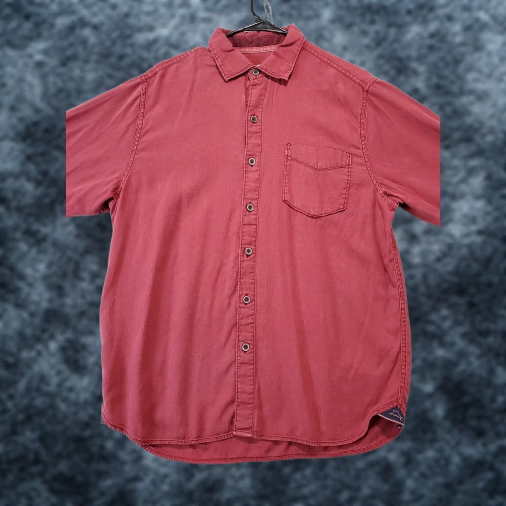 Tommy Bahama Tommy Bahama Shirt Red Long Sleeve Button-Up Solid All Seasons Pockets Casual Travel Adults M Size US M / EU 48-50 / 2 - 1 Thumbnail