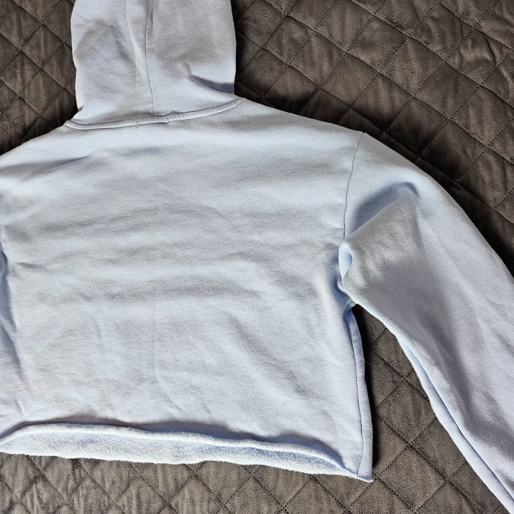 Forever 21 FOREVER 21 Cotton Blend Knit Pullover Hoodie Sweatshirt S Women Blue Yellow Stripe Casual Fall Winter Knit Style Waffle-Knit Size S / US 4 / IT 40 - 8 Thumbnail